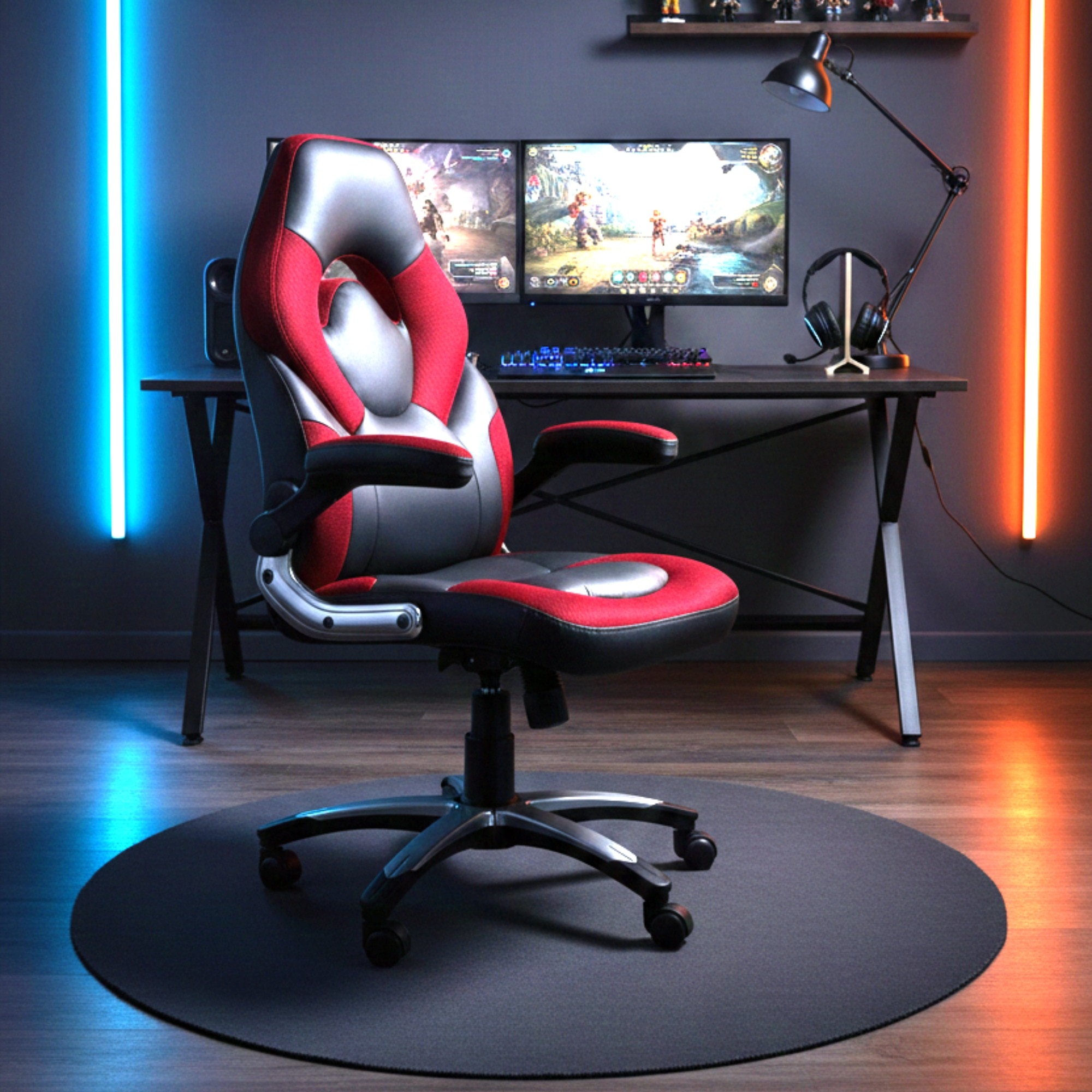 Stylish Gaming Chair In Black & Red