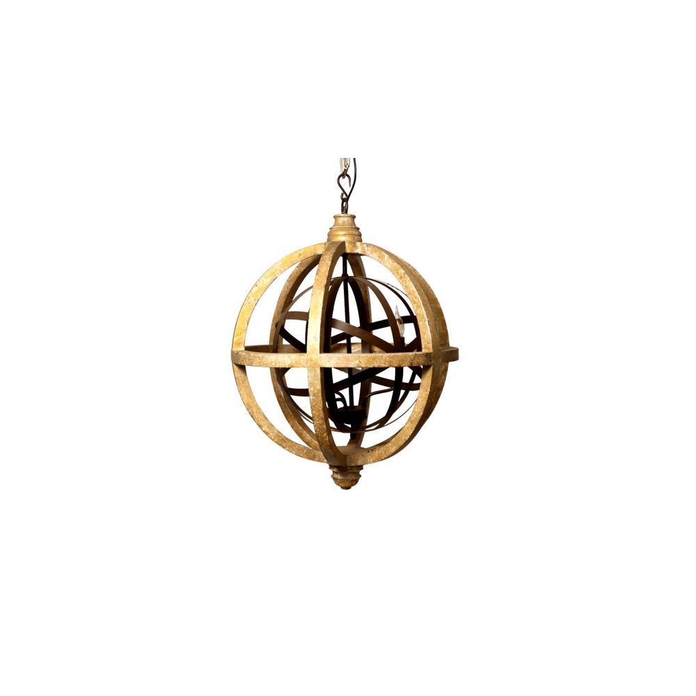 Globe 3 light chandelier