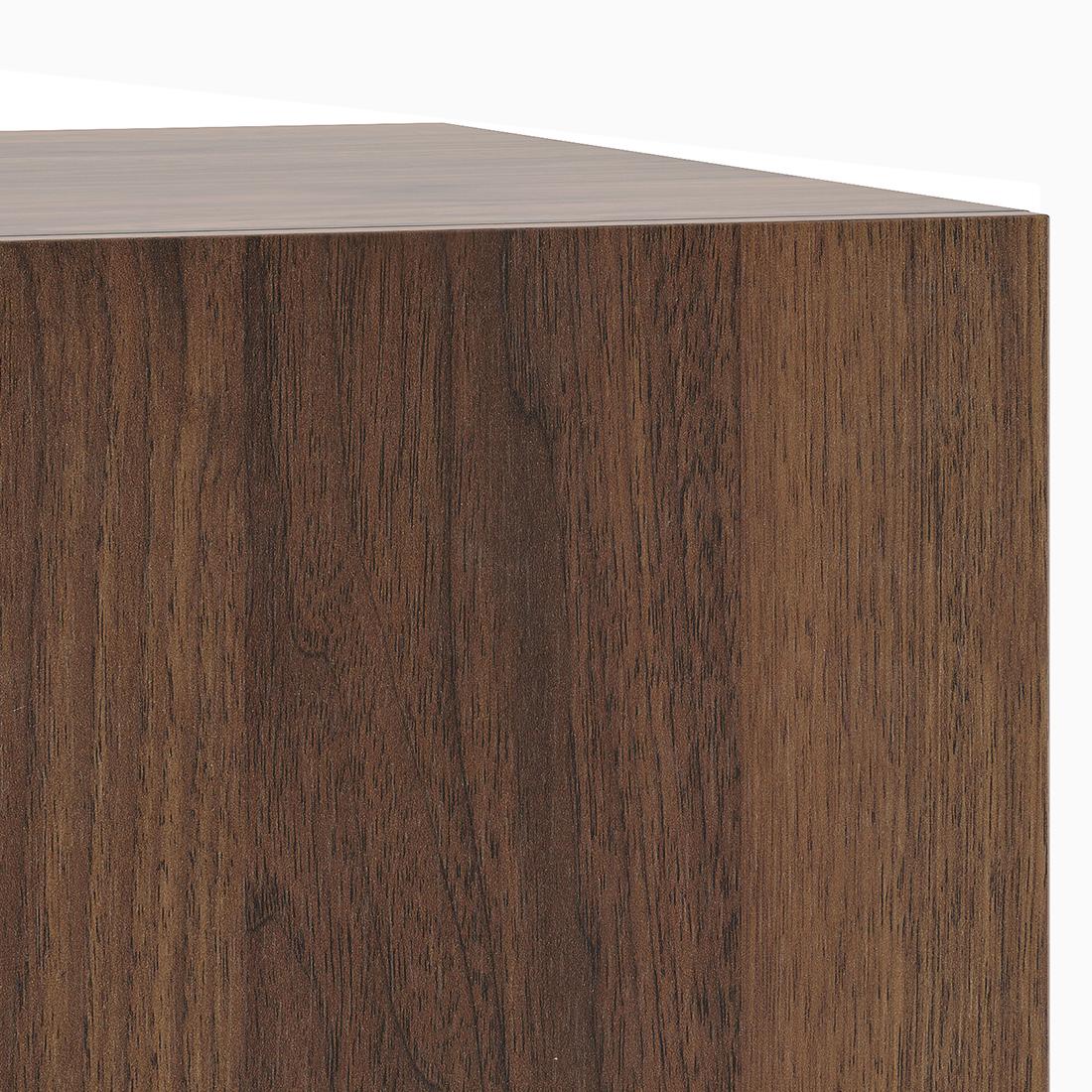 Zoey Engineered Wood 3 Door Wardrobe With Mirror in Classic Walnut Finish