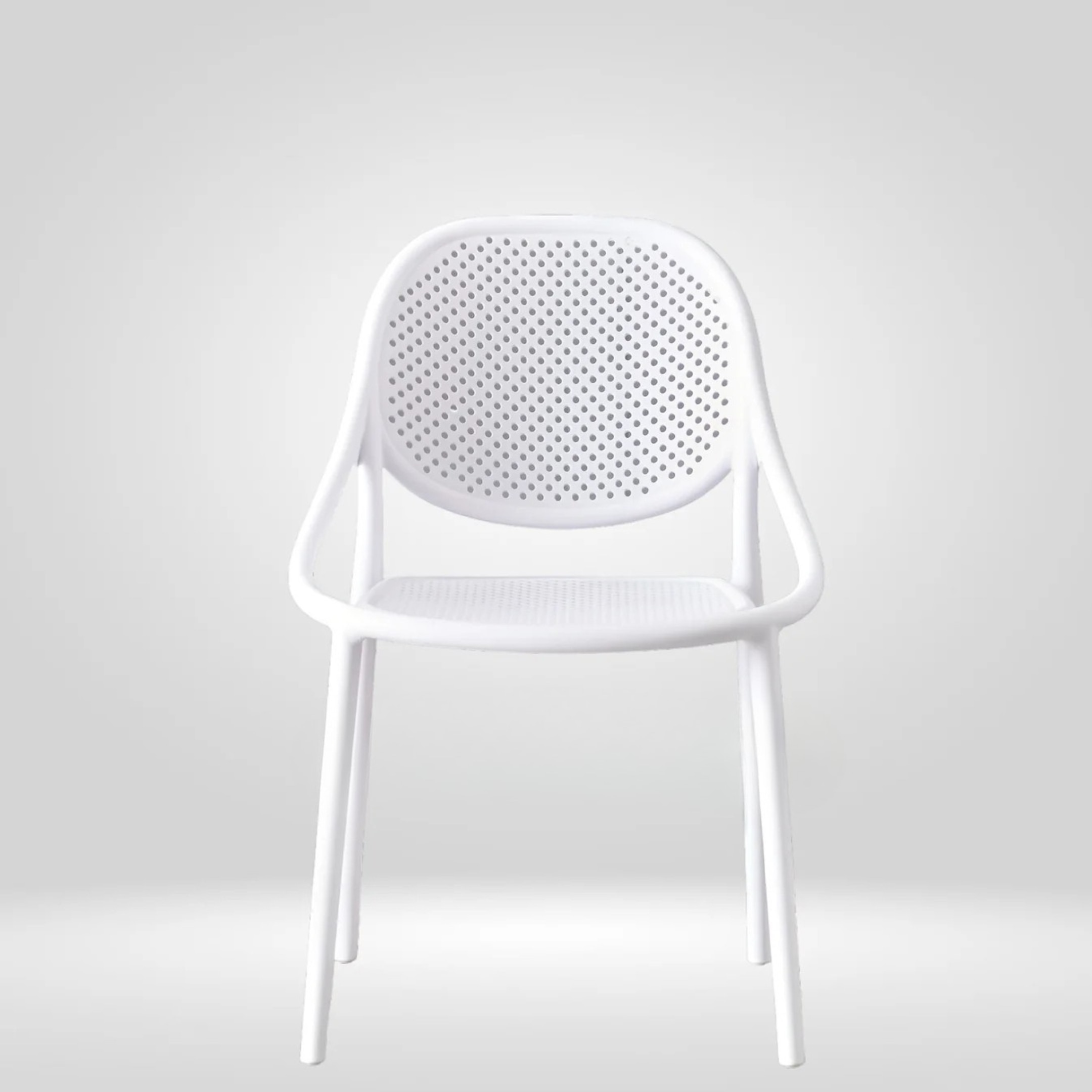 Kepler Brooks Lyra Cafeteria Dining Chair in White Colour - Kepler Brooks