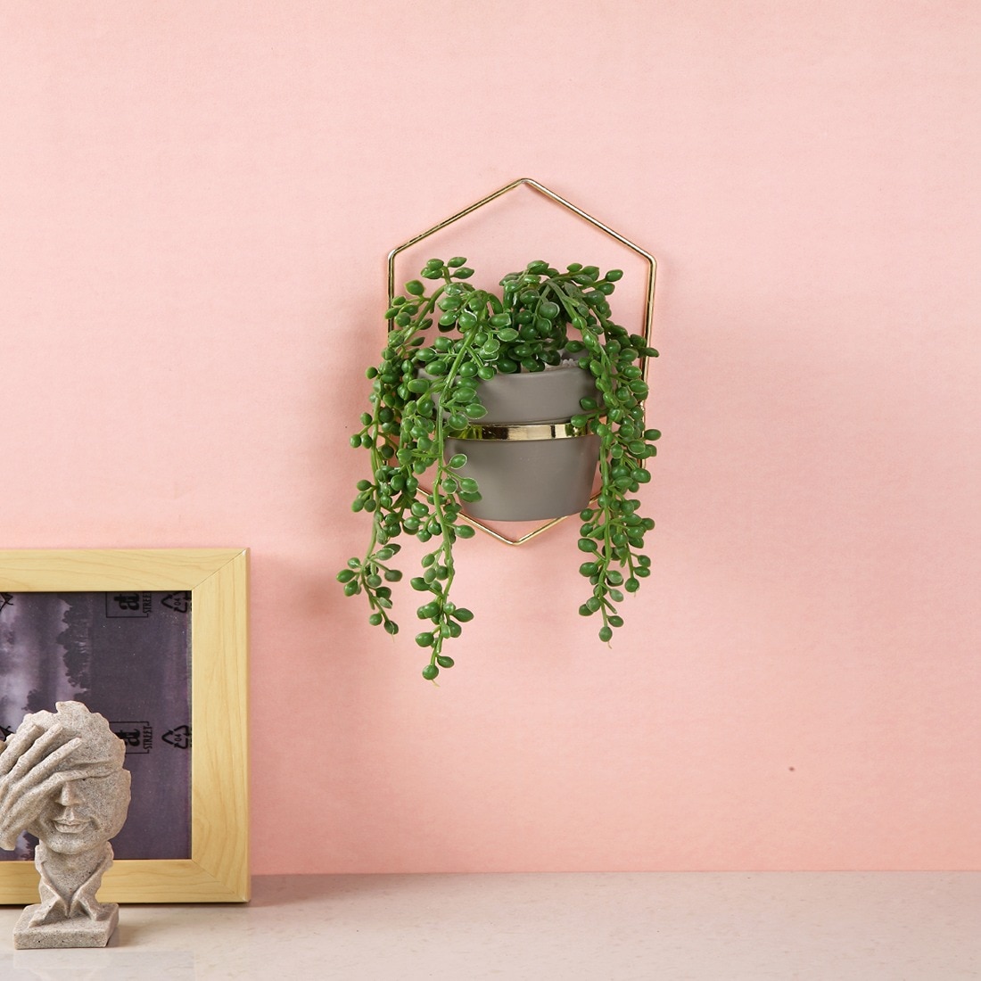 Prism Gold Hanging Planter