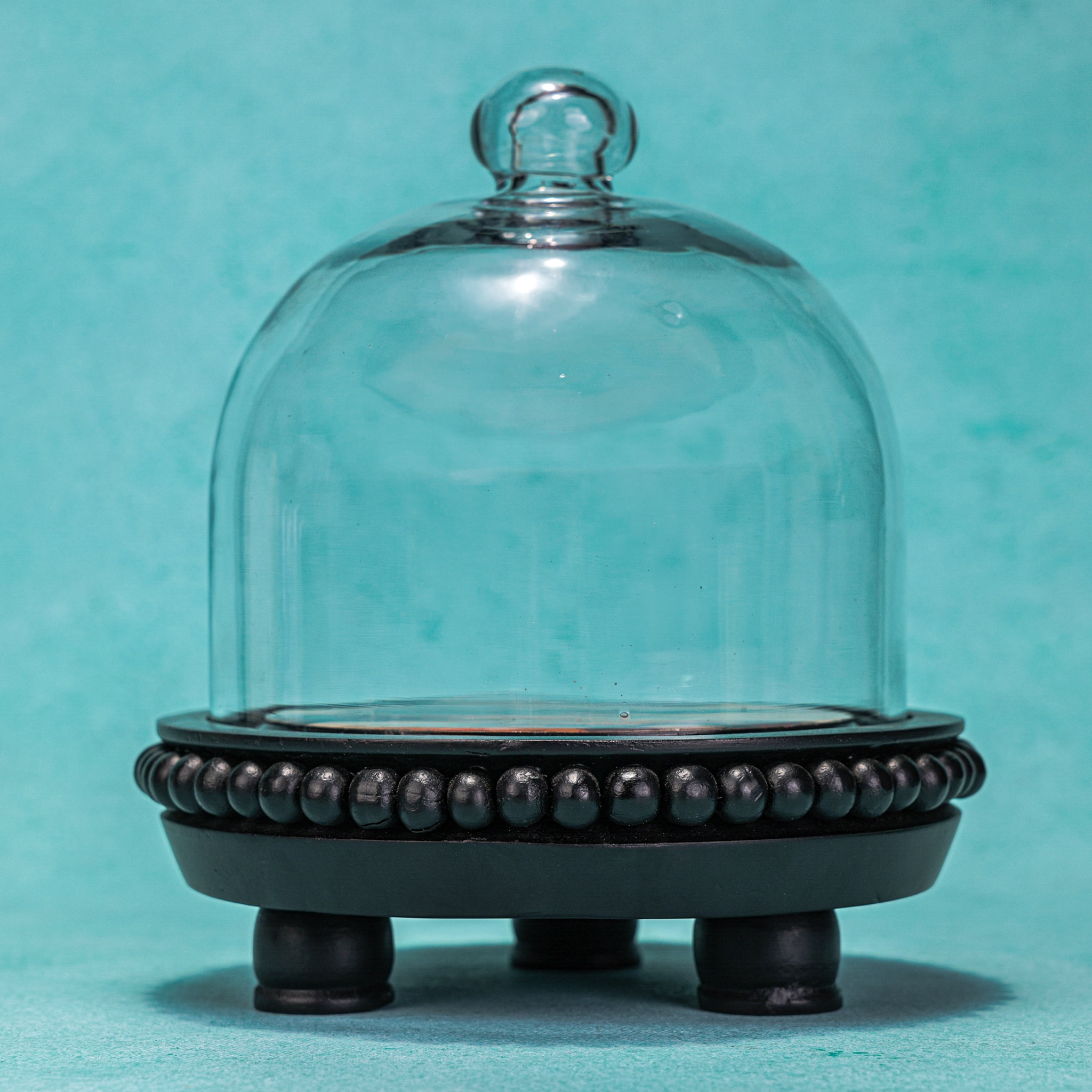 Ireka Homes Sweet Spot Acacia Wood Cake Stand with Glass Dome - Ireka Homes