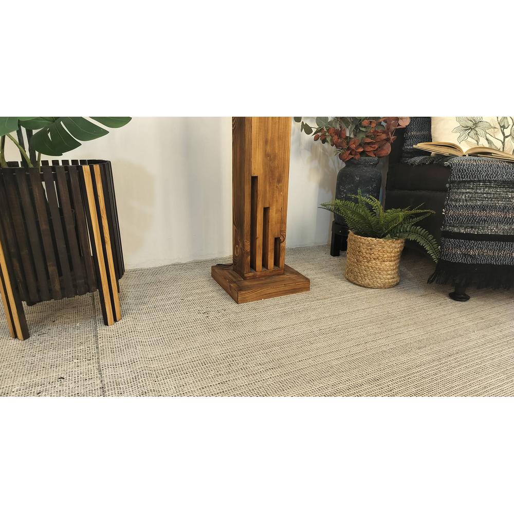 Victoria Beige Jute Floor Lamp with Beige Jute Base