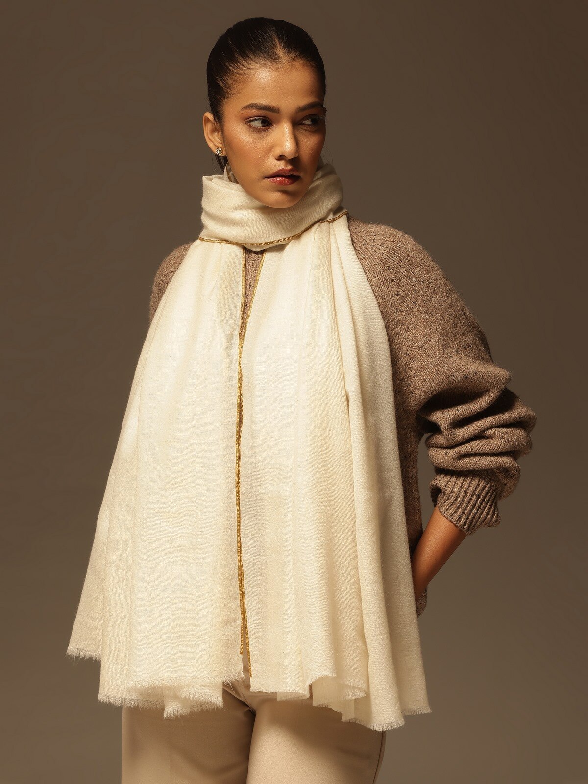 White Pashmina Shawl