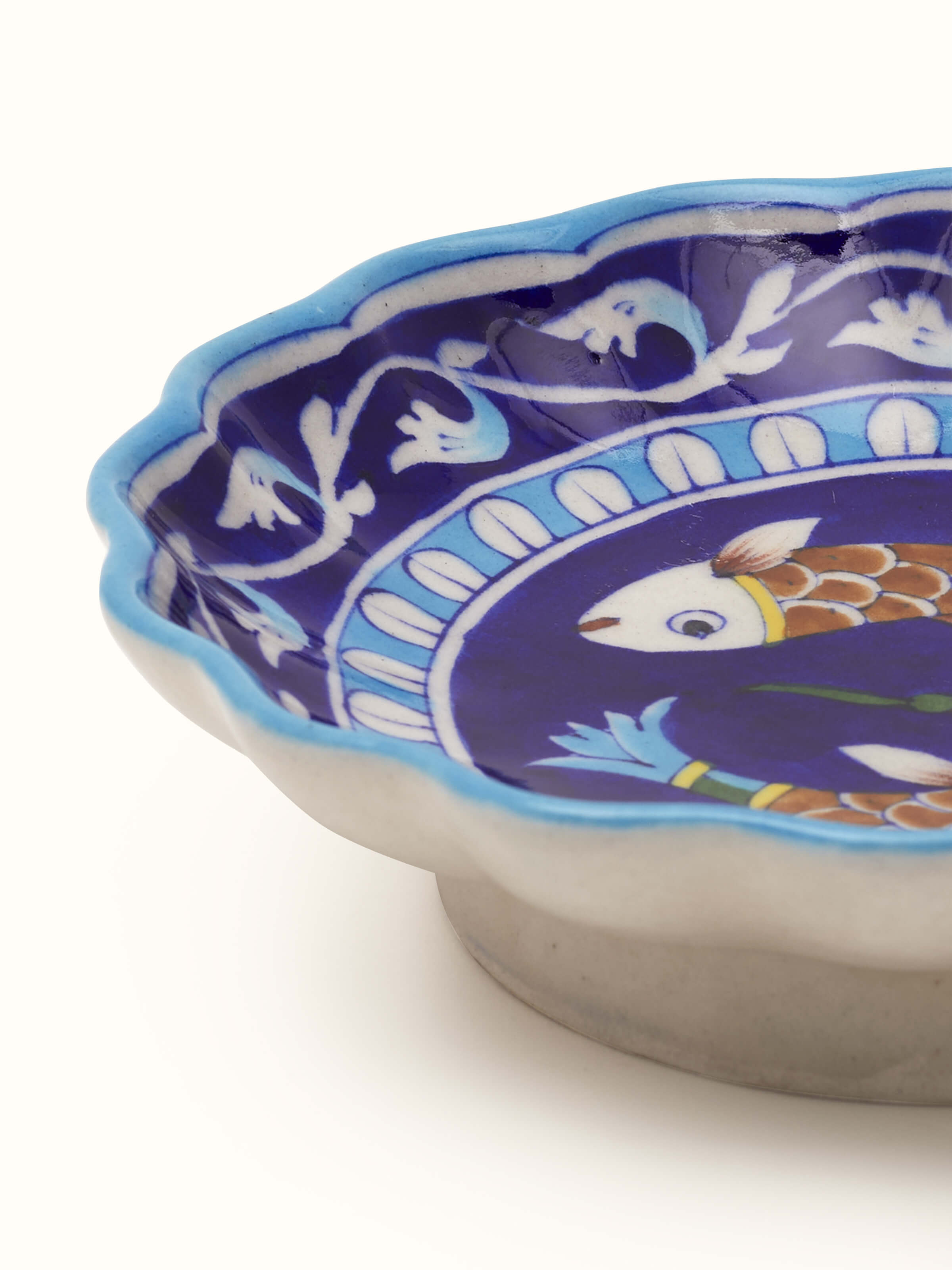 Blue Pottery Ceramic Decorative Plate