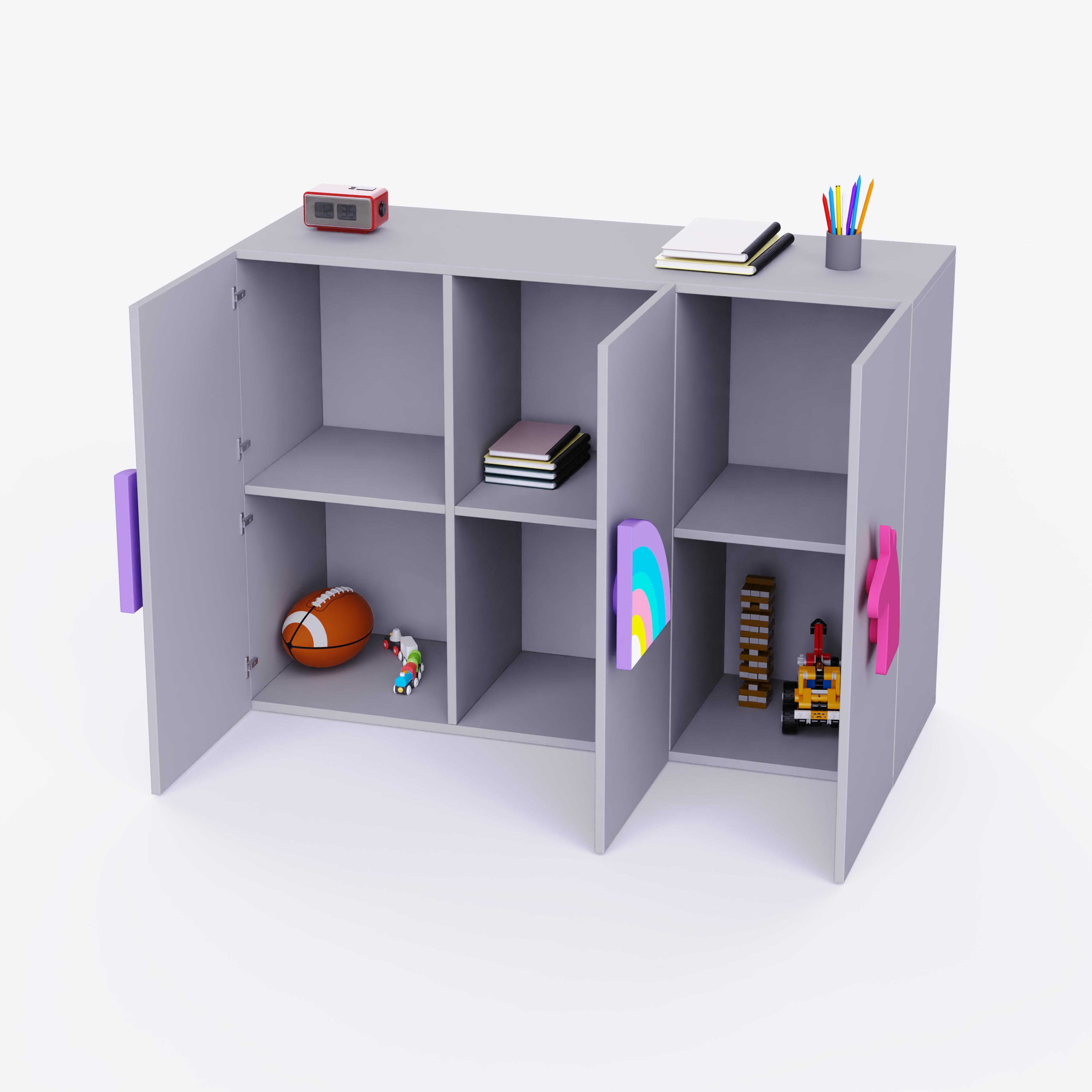 Unicorn'S Playground Cabinet Storage In Light Grey Colour