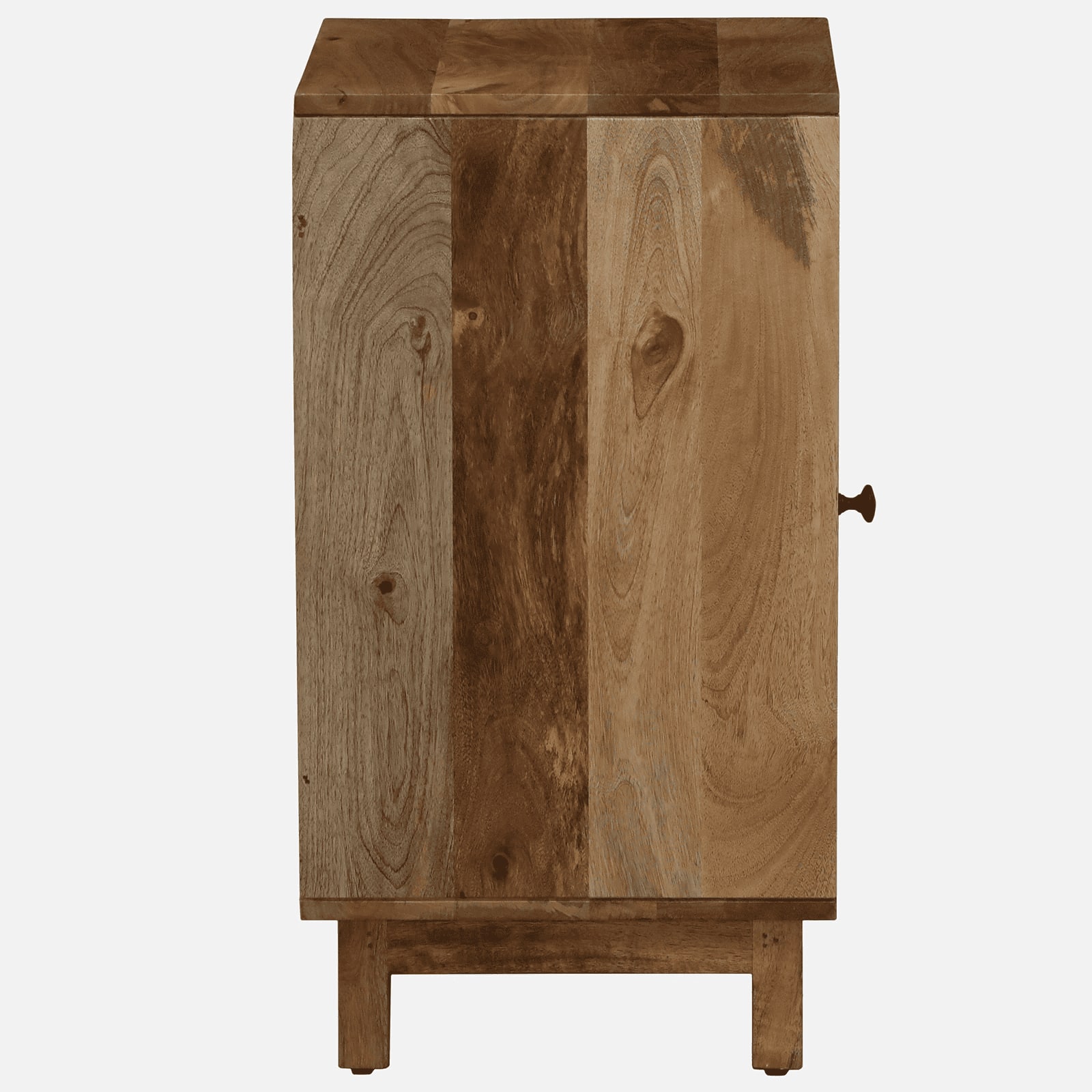KevinMango Wood Hand Painted Multicolour 1 Door Small Cabinet In Natural Finish