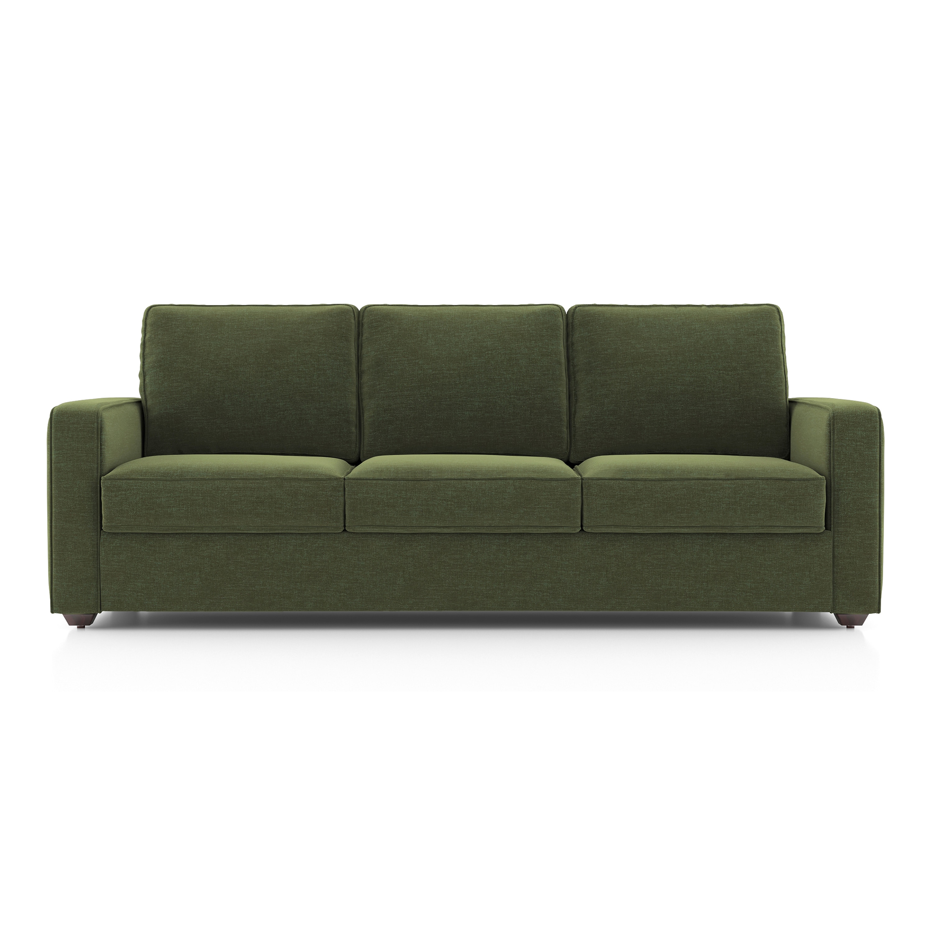 Apollo Sofa (Colour: Moss Green, Cushion: Hard, Sofa Type: Regular, Seating Capacity: 3 Seater, Back Type: Regular)