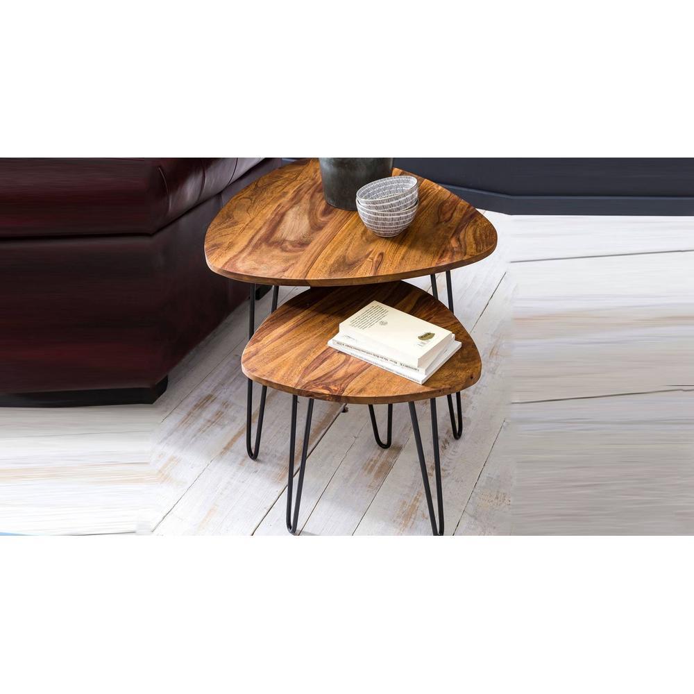 Minto Solid Wood Nested Tables - Set of 2