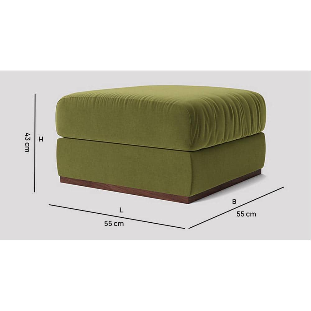 Royse Ottoman Color in Mint Green