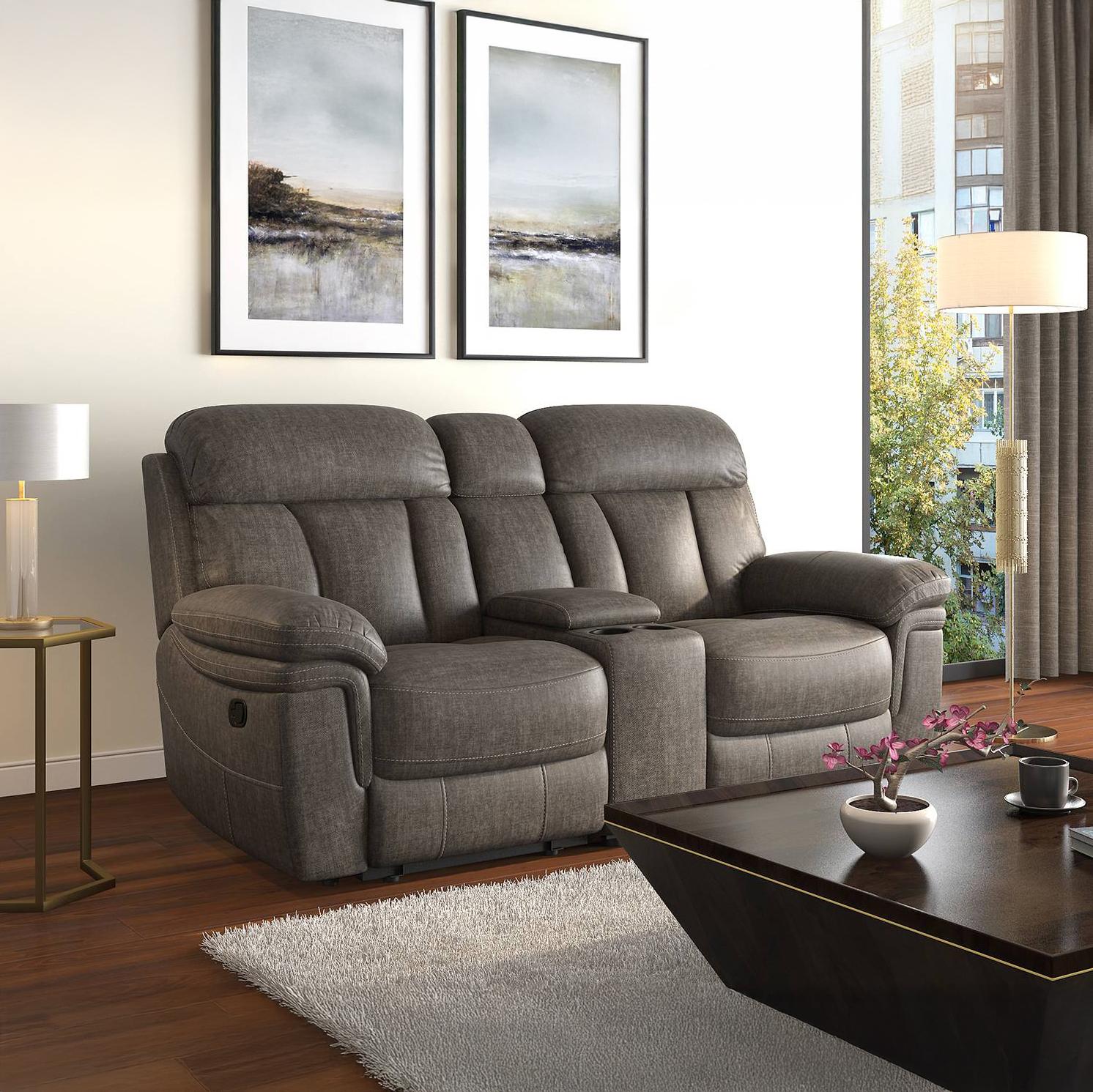 Harris Two Seater Entertainment Recliner Carbon Grey Colour