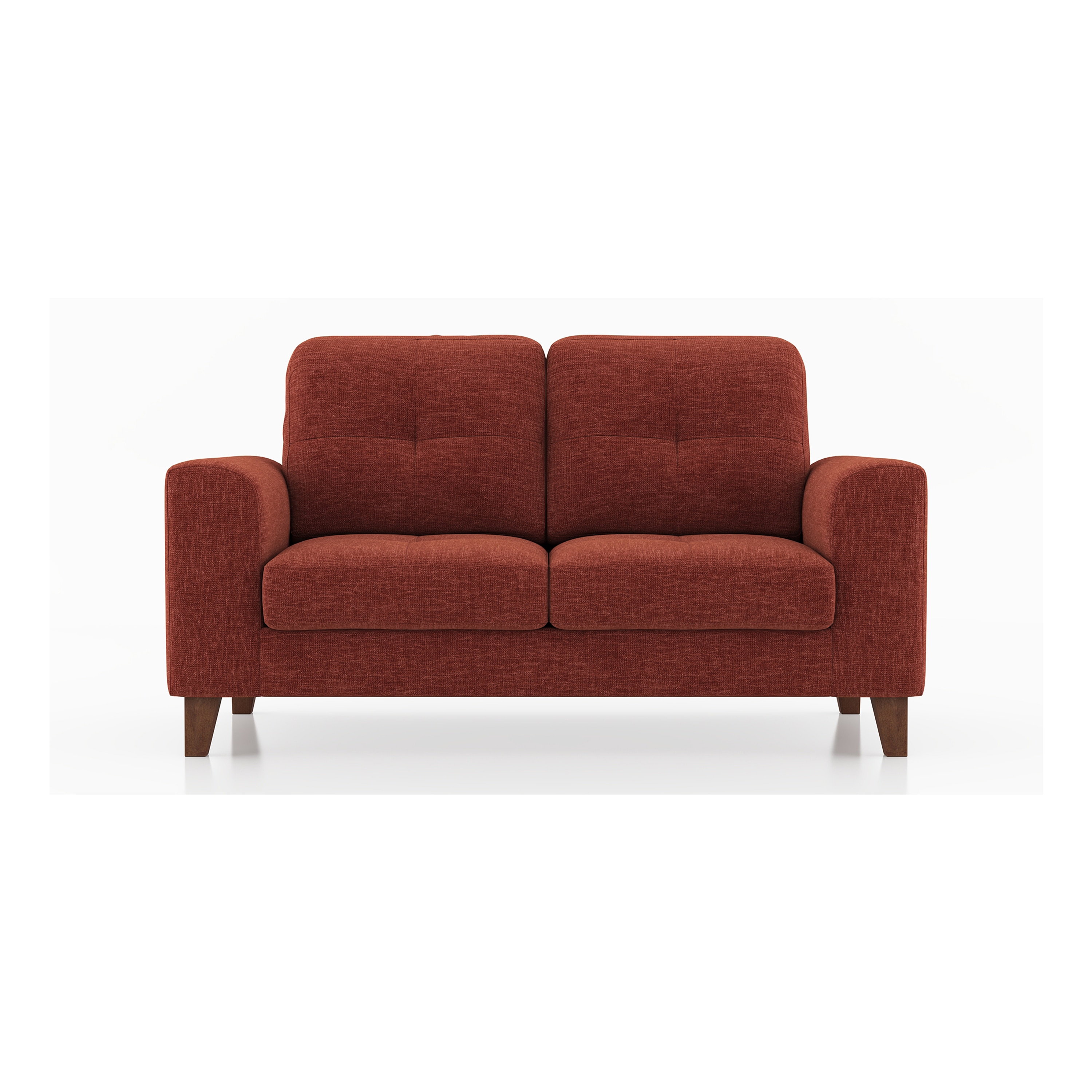 Verona Essential 2 Seater Fabric Sofa In Dark Coral Colour