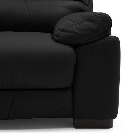 Thiene 3 Seater Leather Sofa in Licorice Colour
