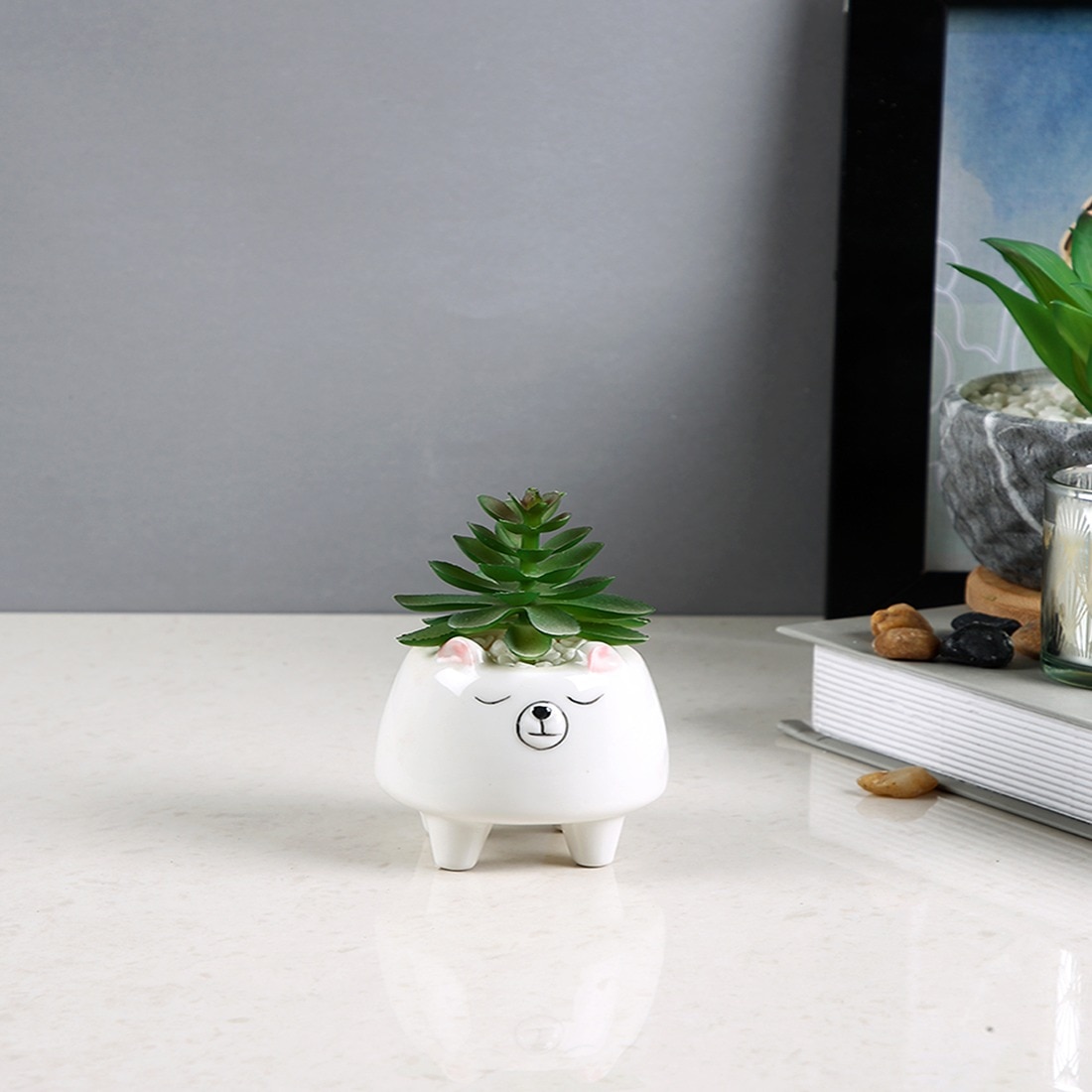 Cozy Bear Ceramic Planter