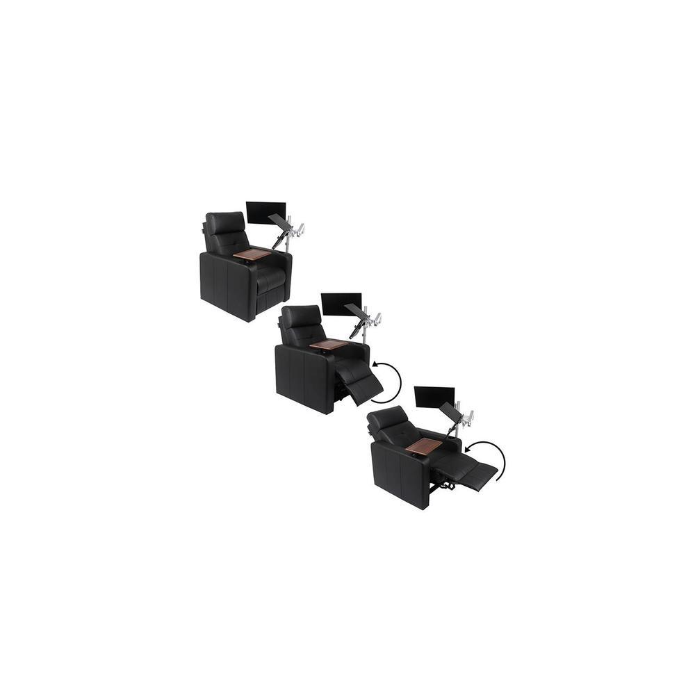 Zuum Solid Wood One Seater Motorized Recliner in Black Colour