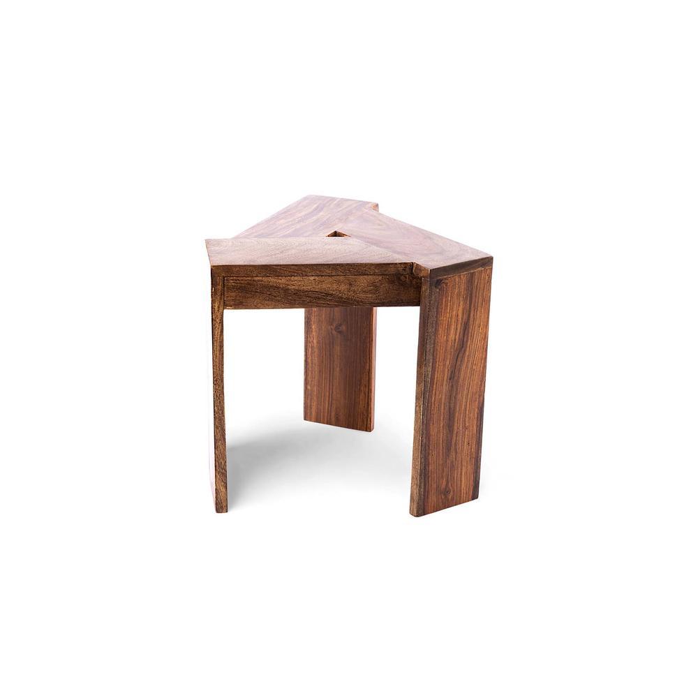 Avina End Table - Teak Finish