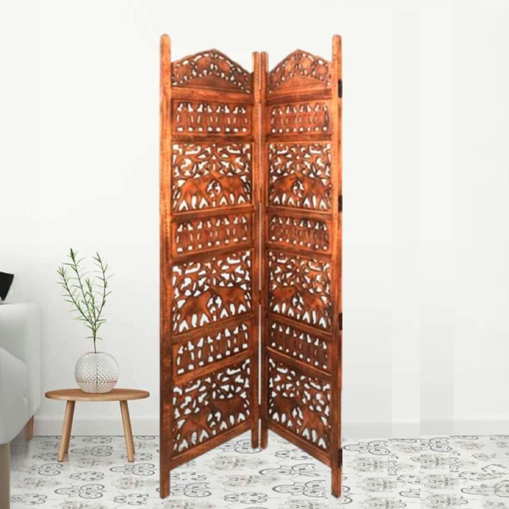 Laurentine Solid Wood 4 Panel Room Divider