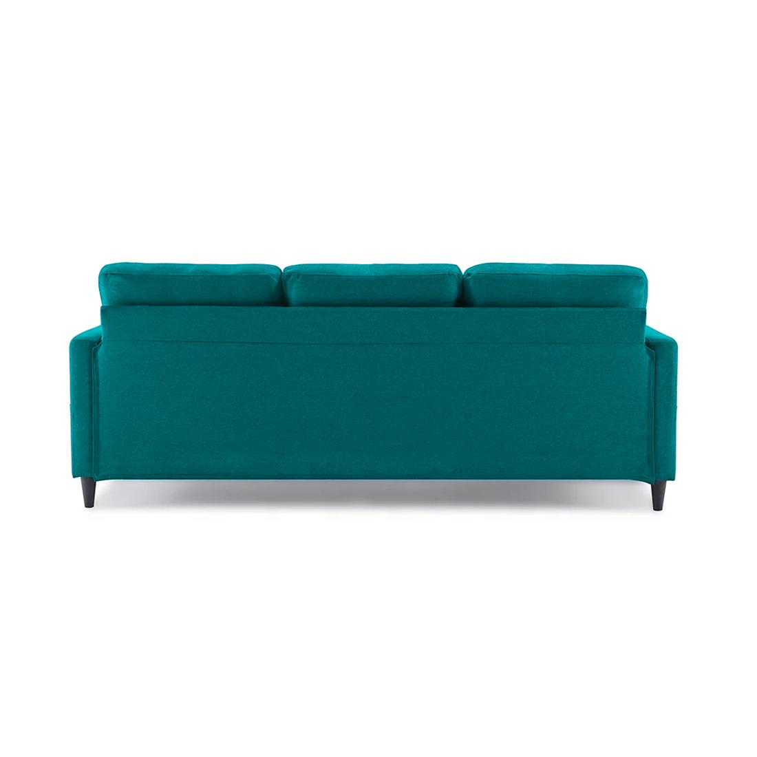 Monznij Sectional Fabric Sofa - Turquoise