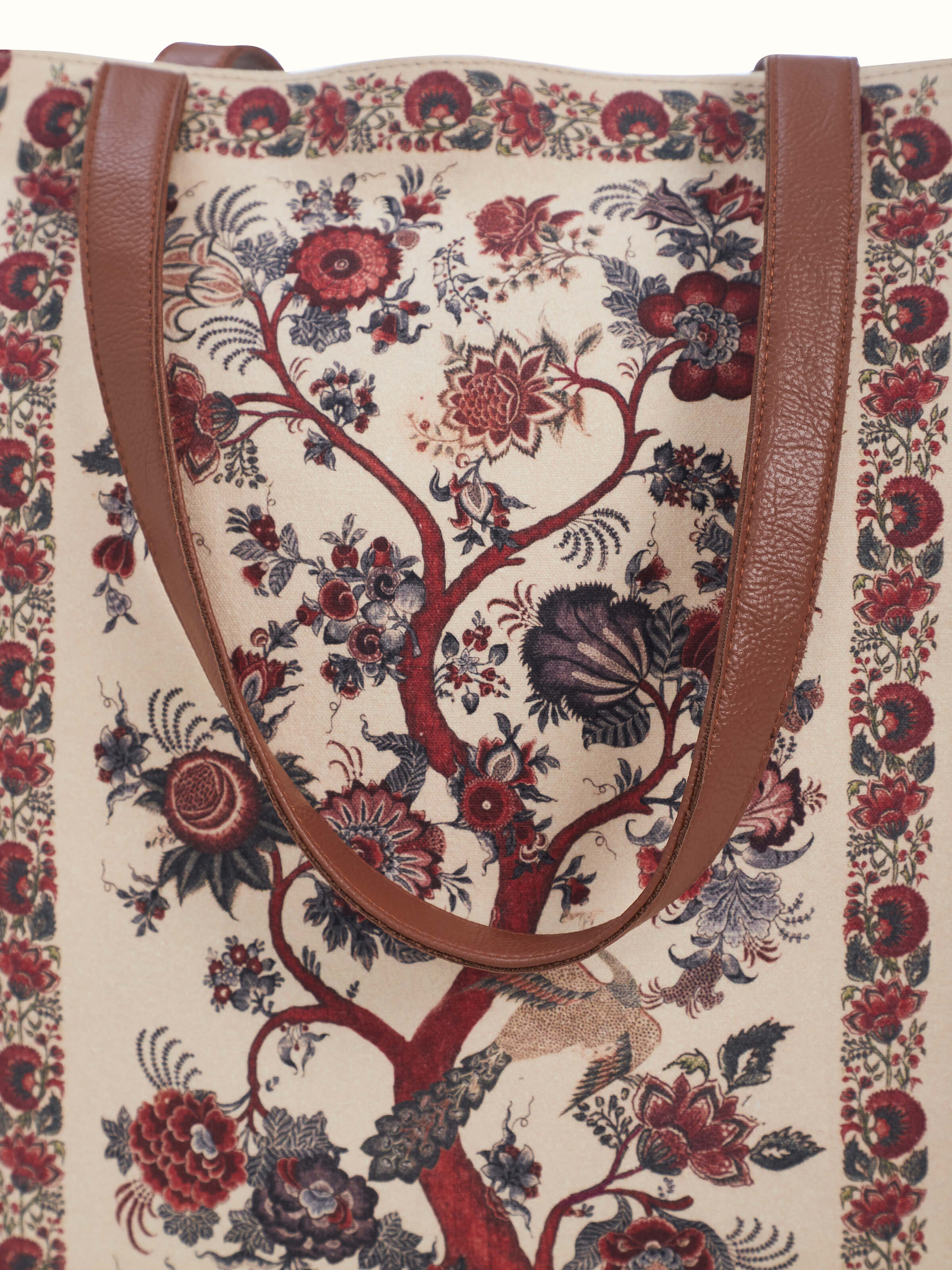 Tote Bag Printed With Design Inspired By Chintz Artwork