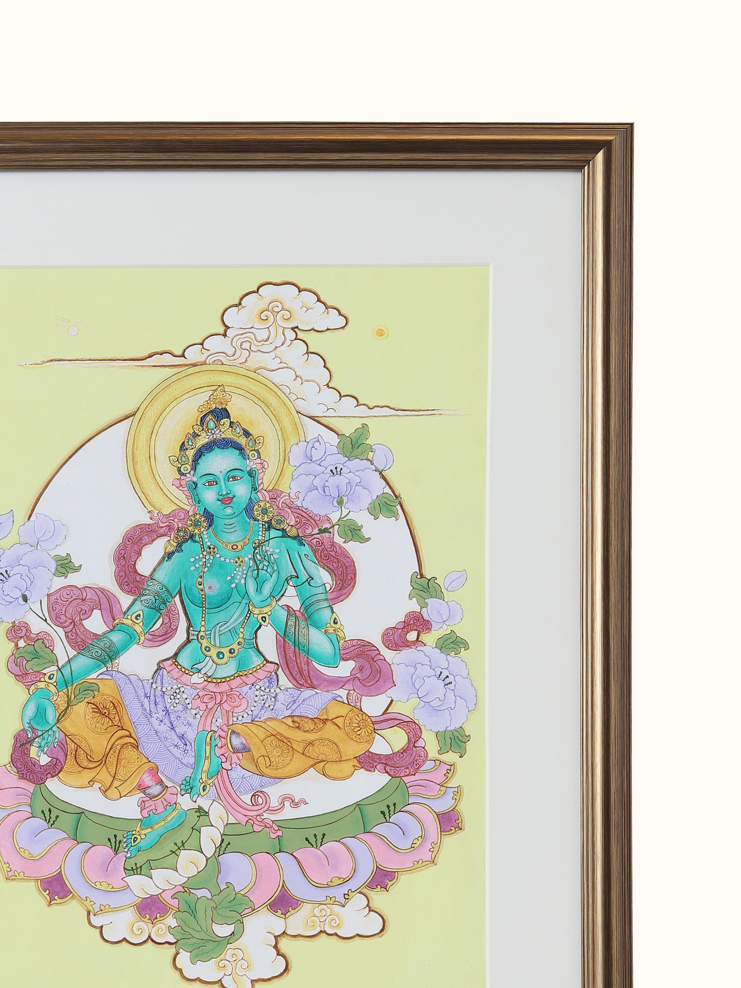 Green Tara Thangka Painting