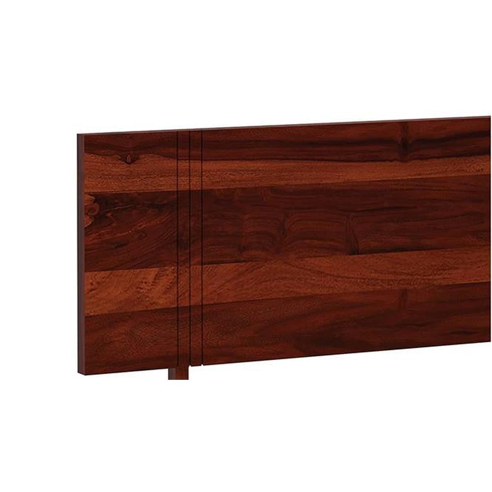 Triplet Solid Wood King Size Non Storage Bed In Honey Oak Finish