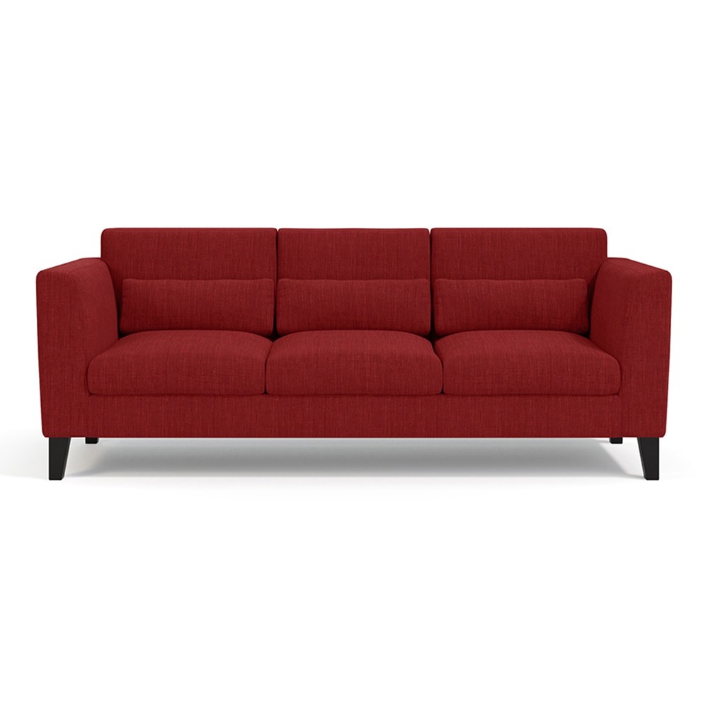 Lewis Sofa (Colour : Salsa Red, Cushion : Hard, Seater : 3+2)