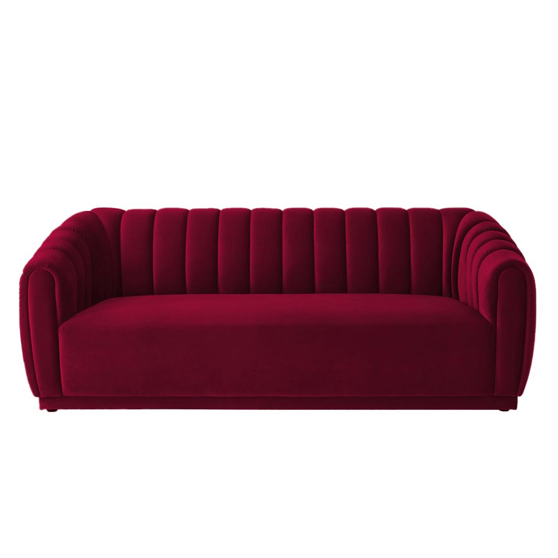 Rosa Fabric Sofa (Maroon)