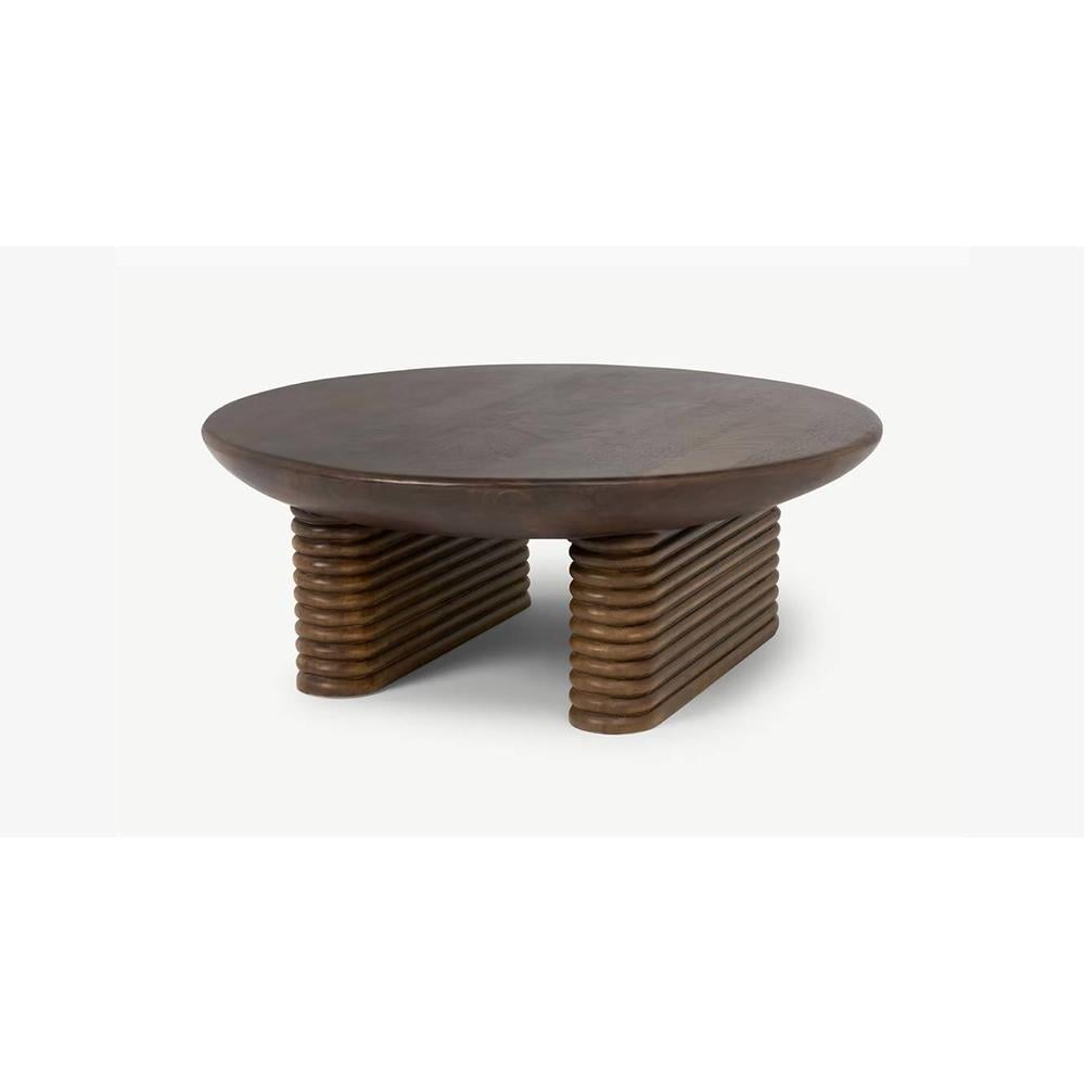 Ribbed Coffee Table Brown