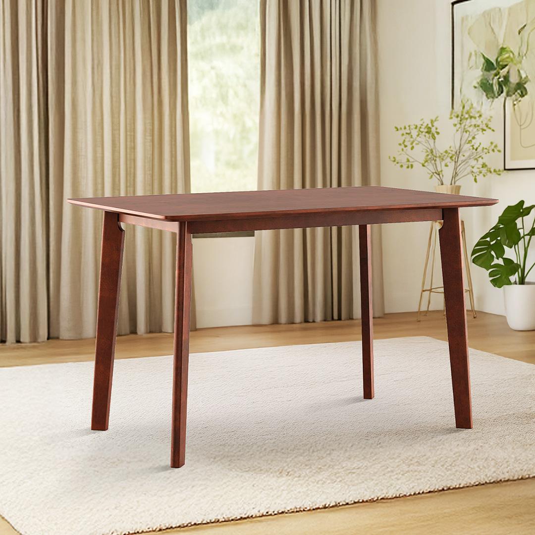 Augusta 4 Seater Dining Table In Dark Walnut Finish