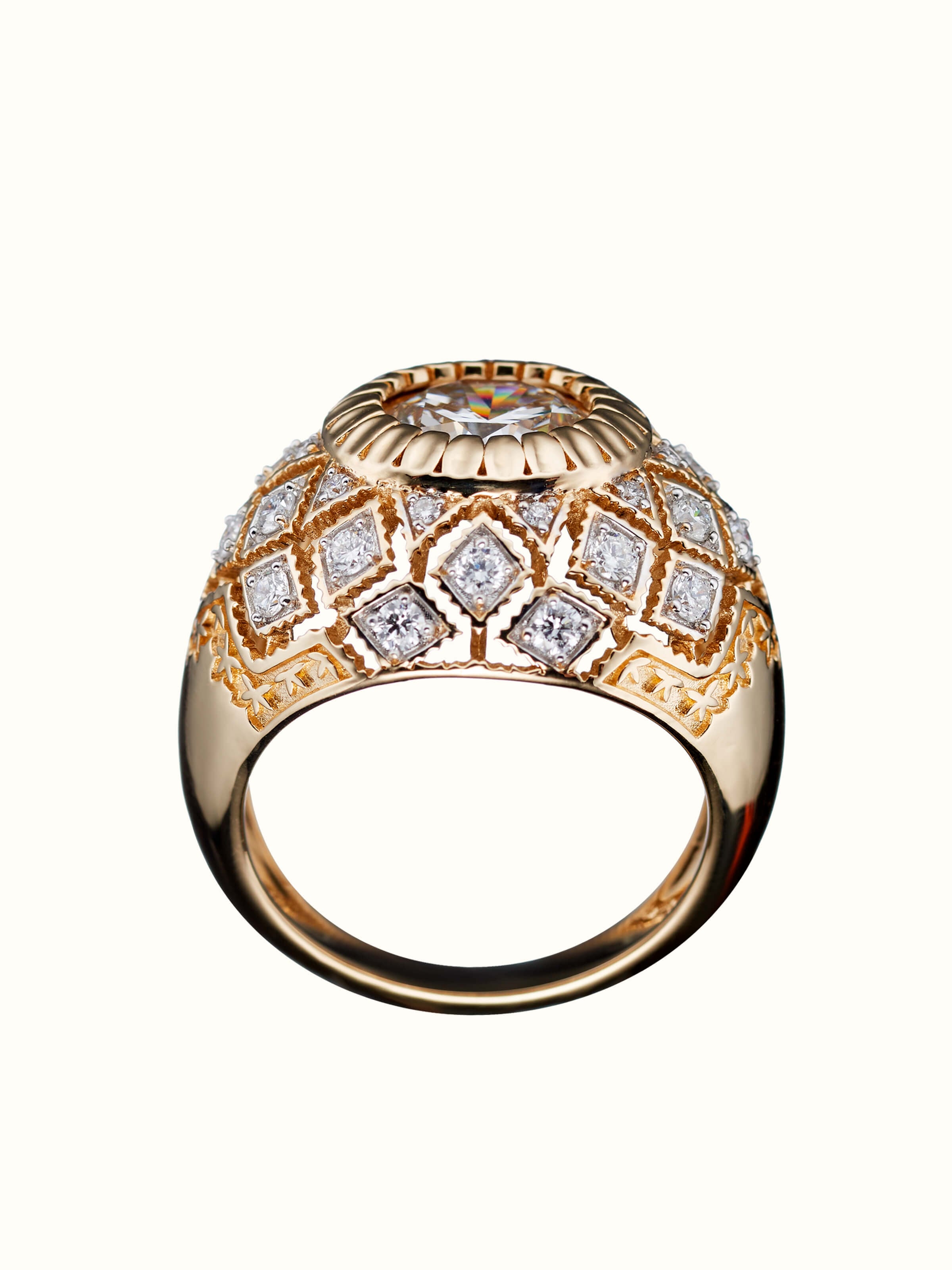 Open Setting 14 karat Gold Ring