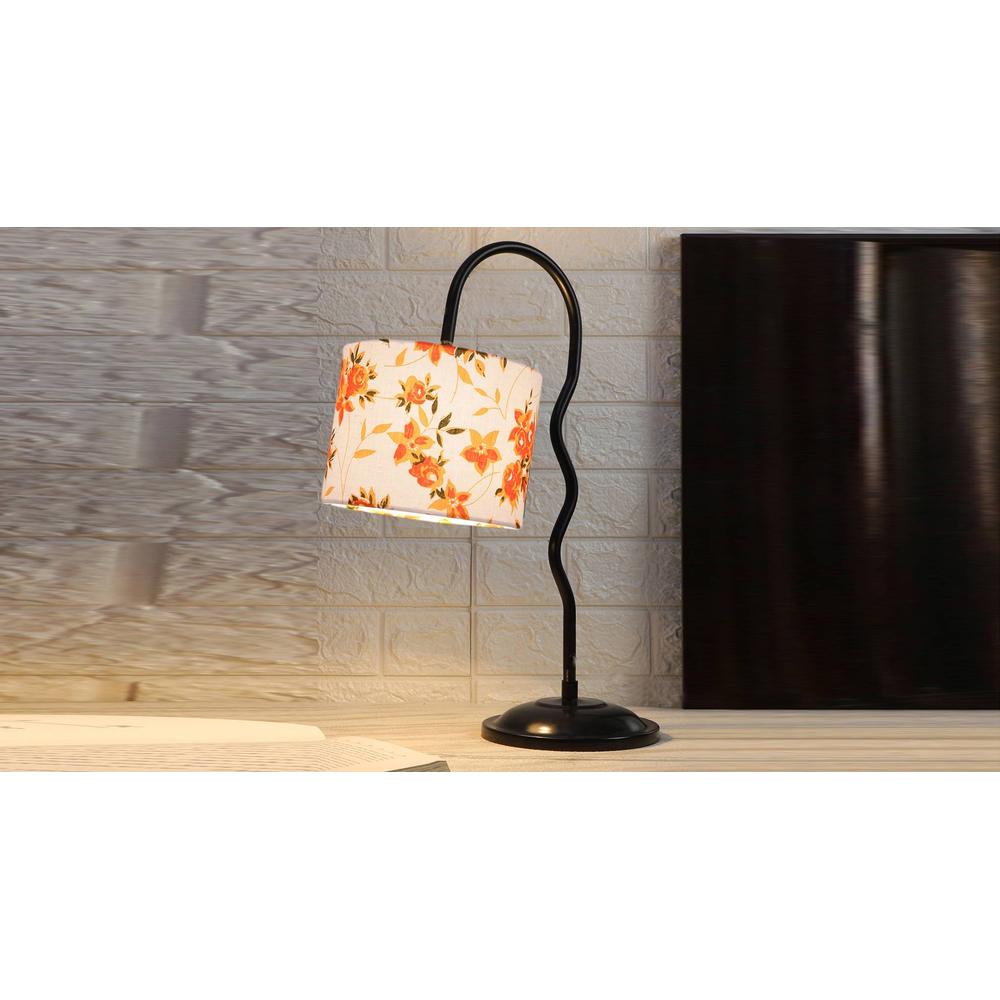 Multi cotton Zig Zag Curvy table lamp with Iron Base (SP36)