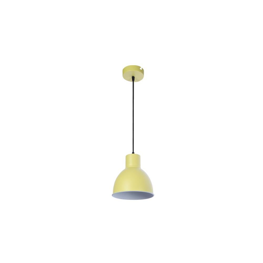 Opi Minimal Pastel Yellow Metal Single Hanging Light