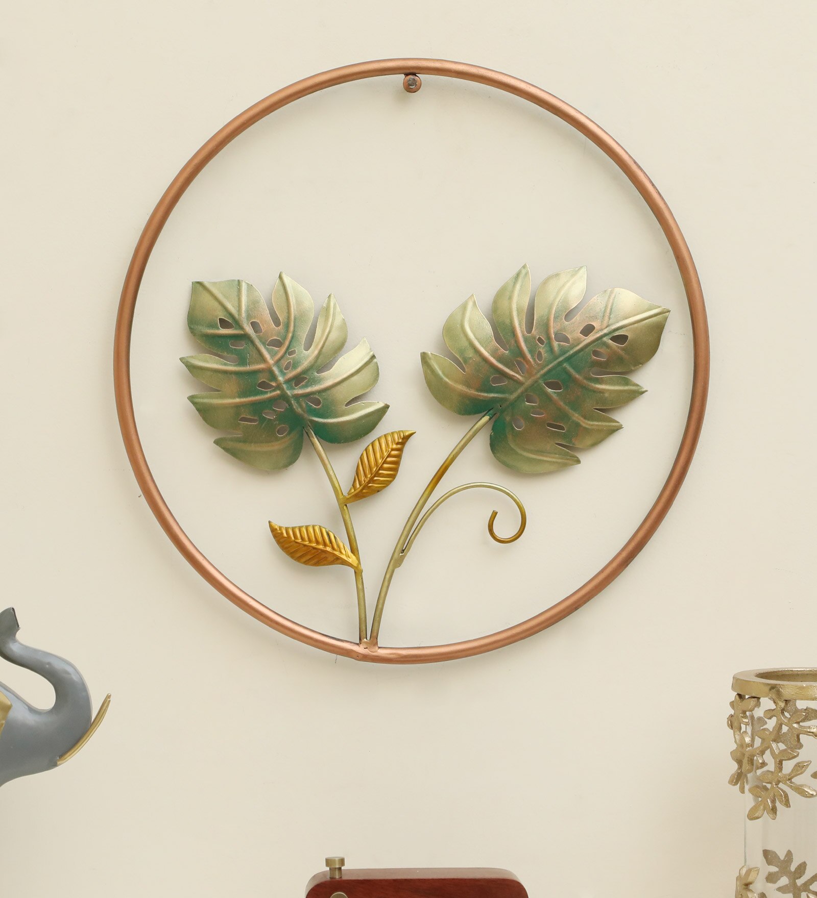 Bai Abstract Metal Wall Decor in Multicolor Set of 1 - Vedas Exports