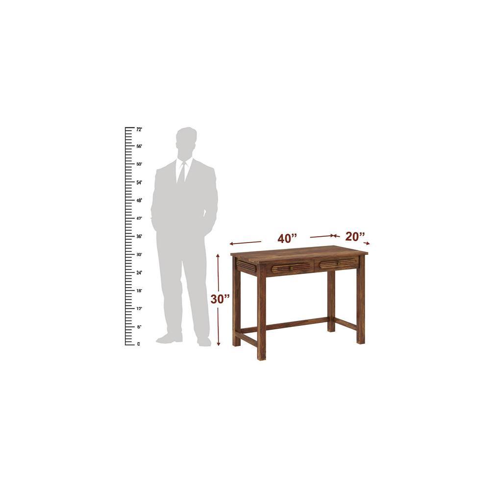 Woodwhiz Sheesham Wood Study Table in Brown Finish