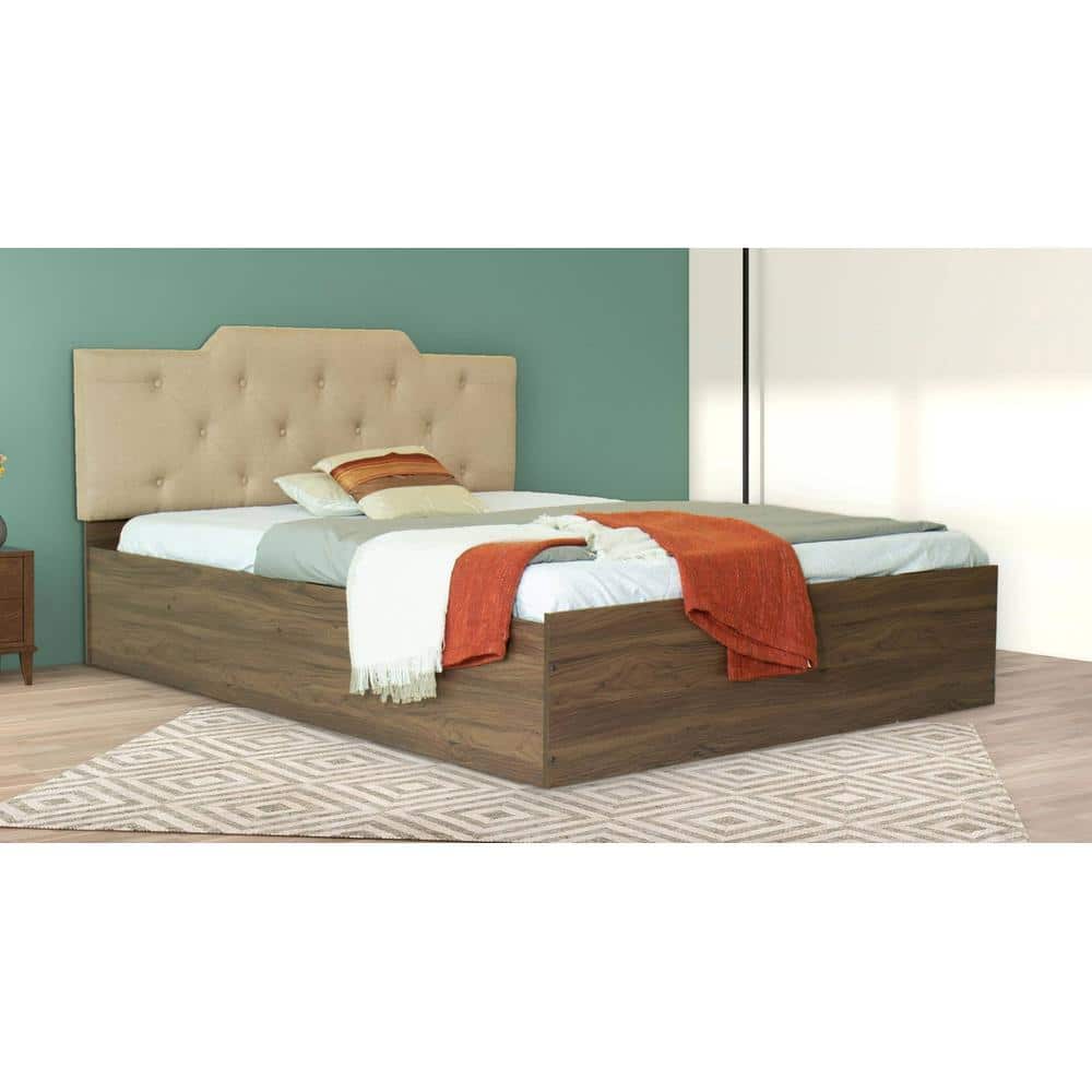 Prajna Bed With Premium Leatherette Fabric And Box Storage Queen Bed