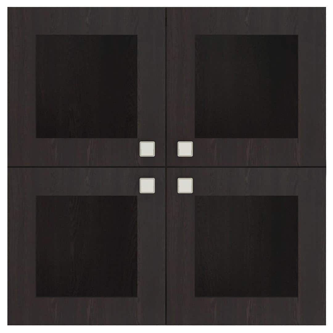Romano Wall Mounted Glass Display Cabinet in Antique Ebony Colour
