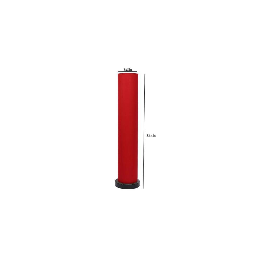 Charlee Red Cotton Shade Floor Lamp
