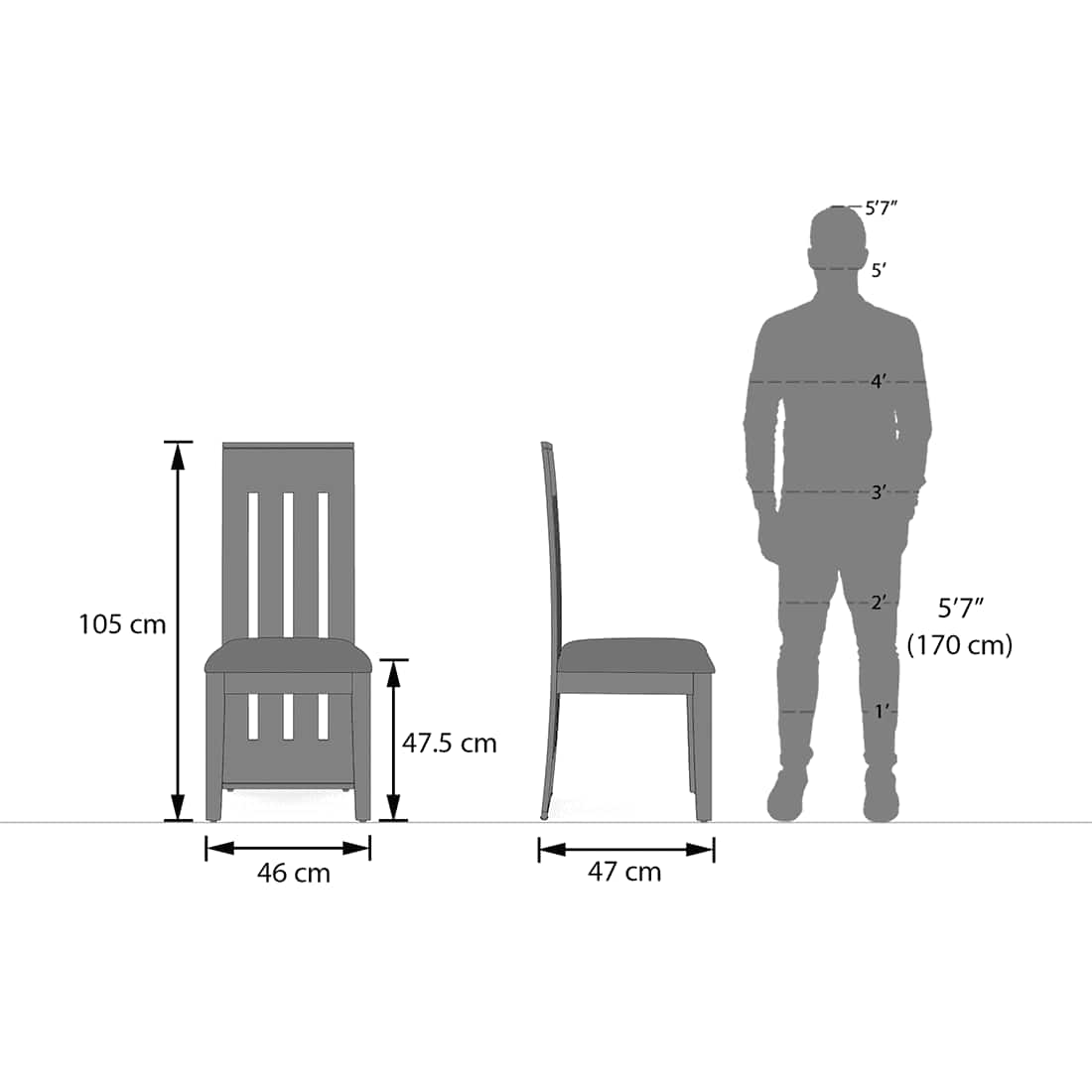 Sinai Dining Chair Set Of 2 Finish Teak Fabric Camilla Ivory Colour