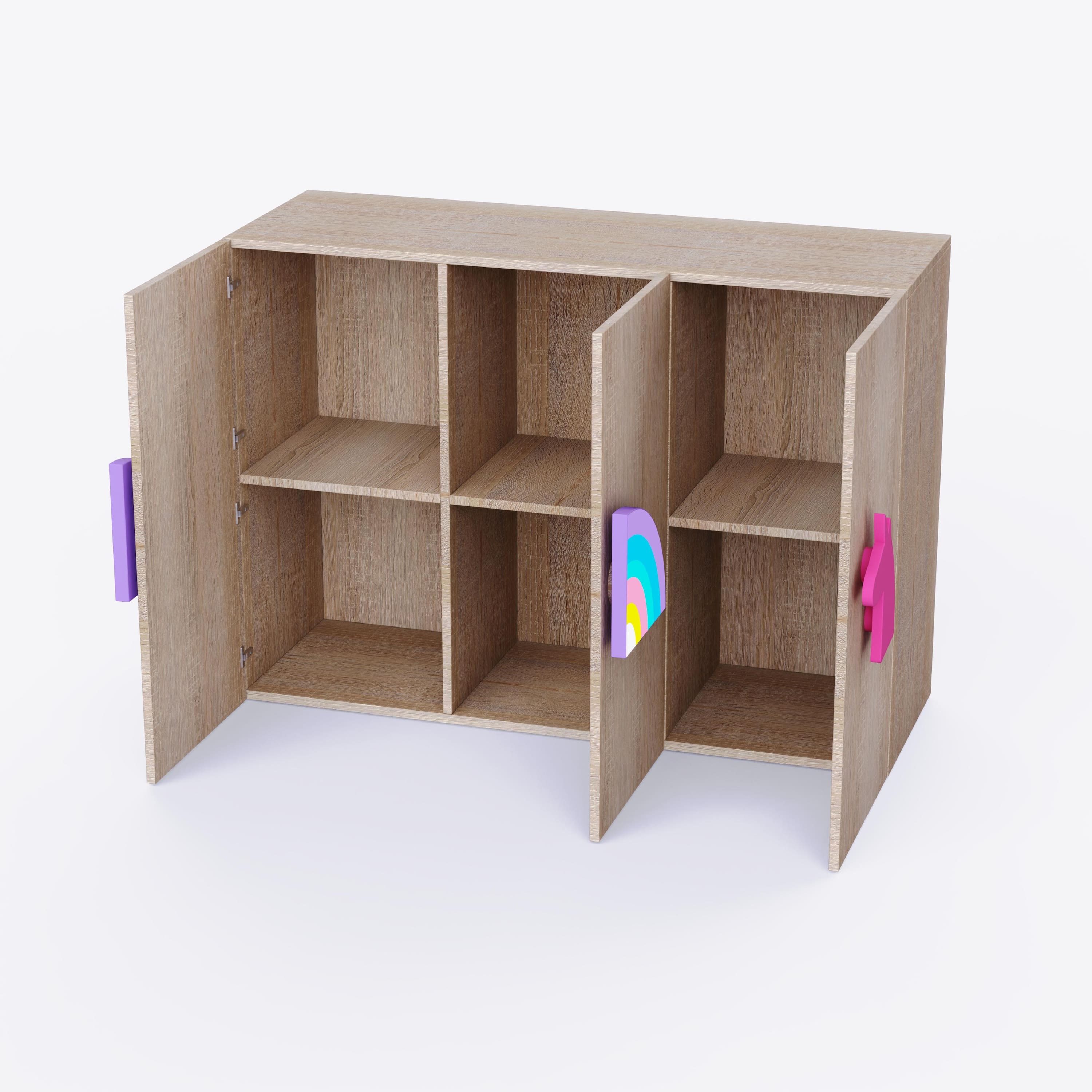 Unicorn'S Playground Cabinet Storage In Oak Colour