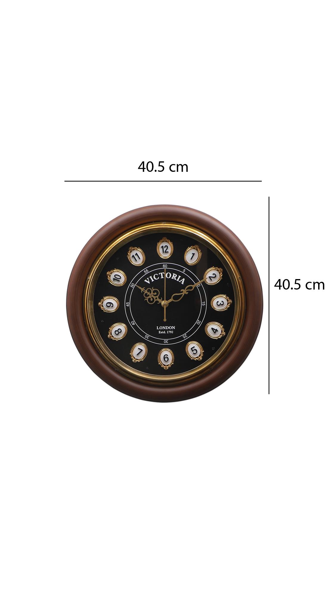 16" Black Dile Victoria Wall Clock
