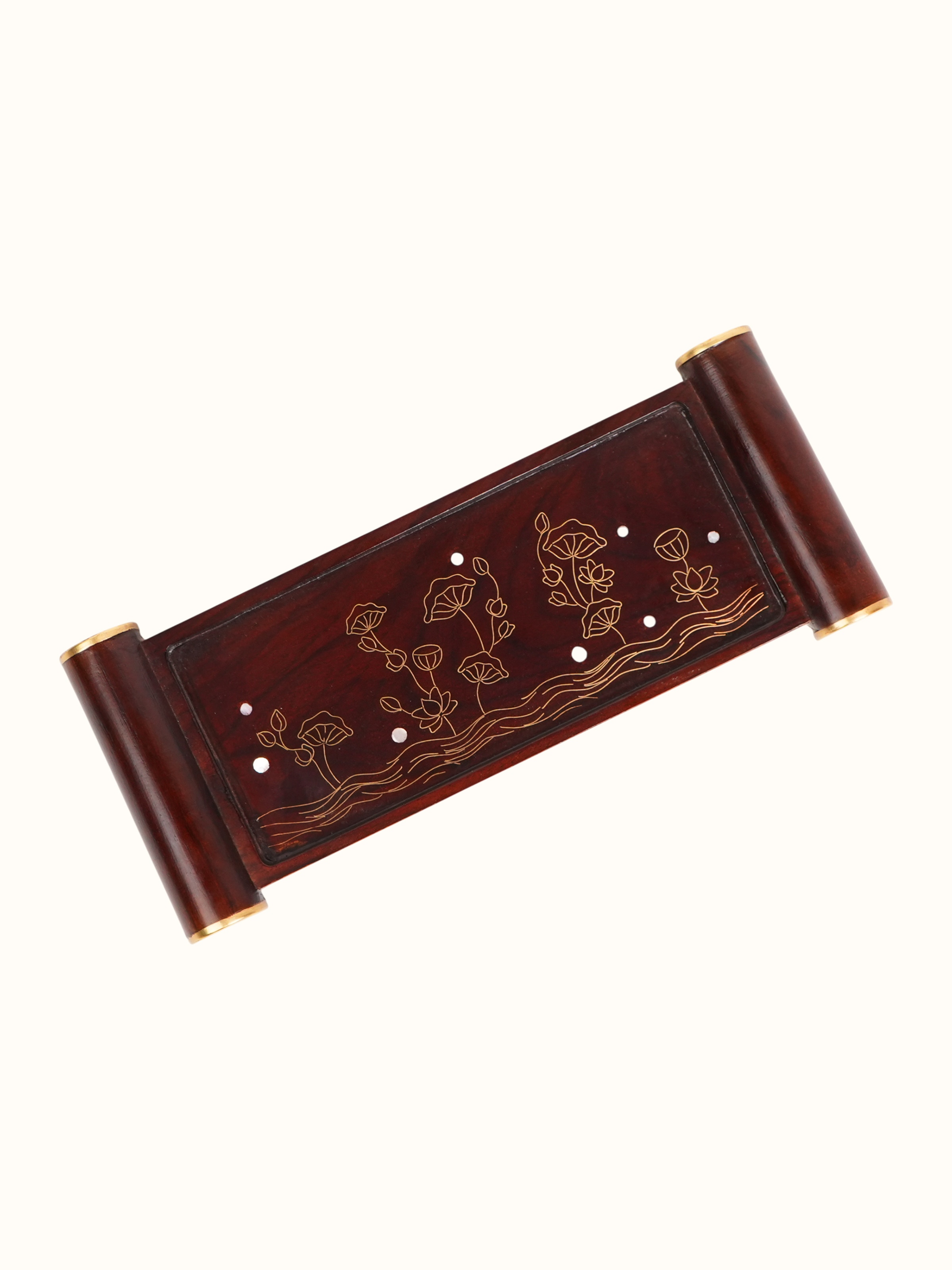 Kamal Tarkashi Teak Wood Tray Small