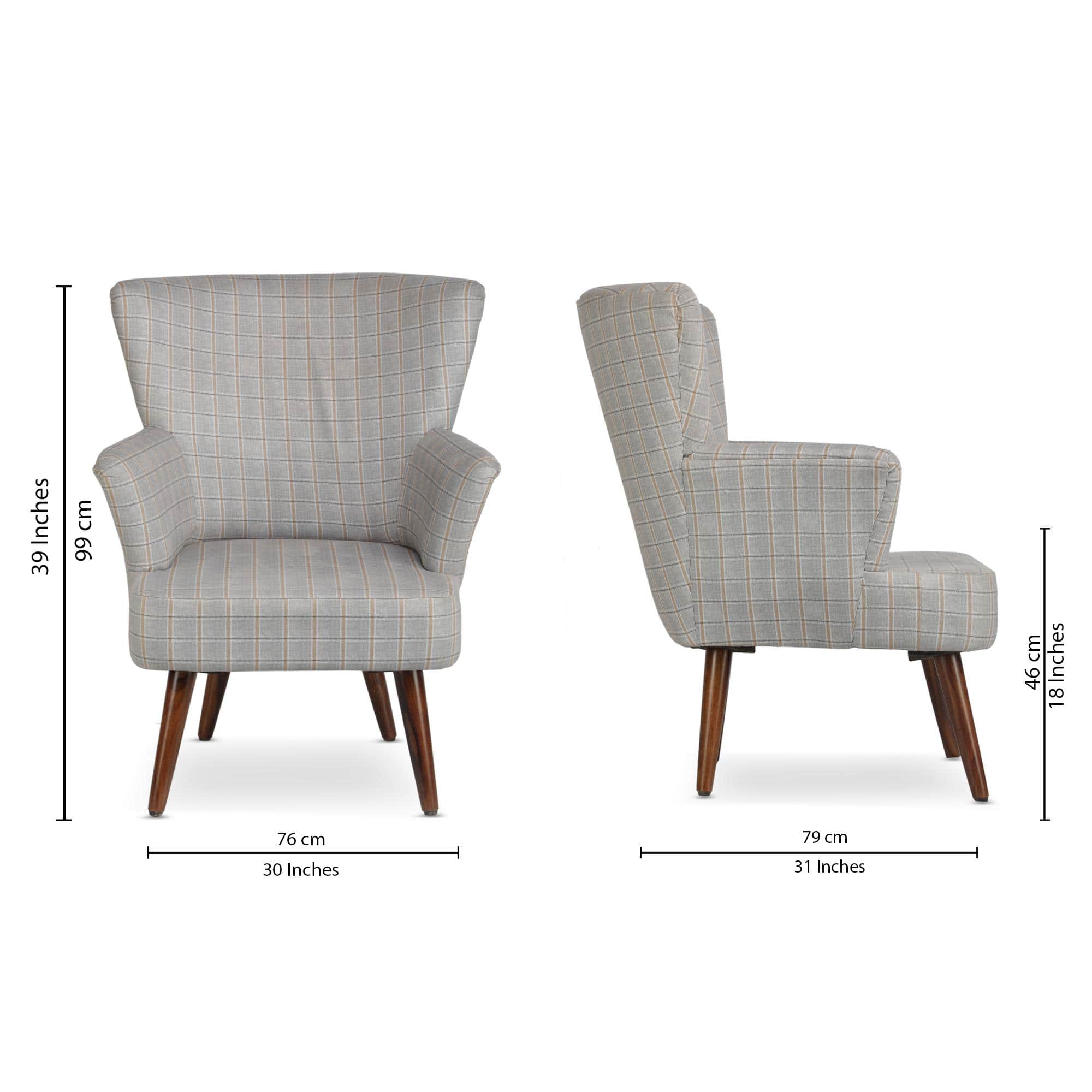 Lucie Small Wing Back Chair