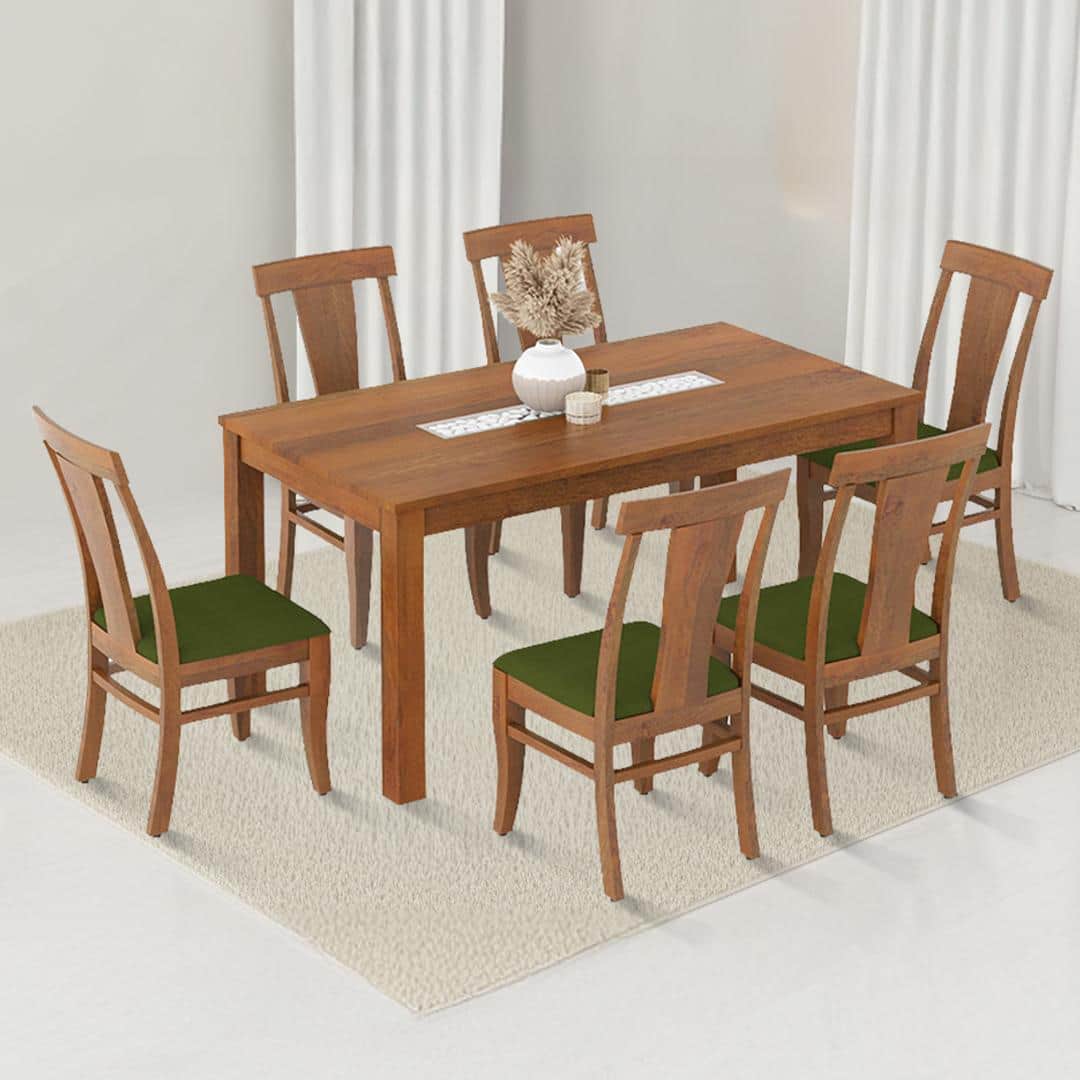 Brighton Xl 6 Seater Dining Table with Fabio Dining Chair Set
