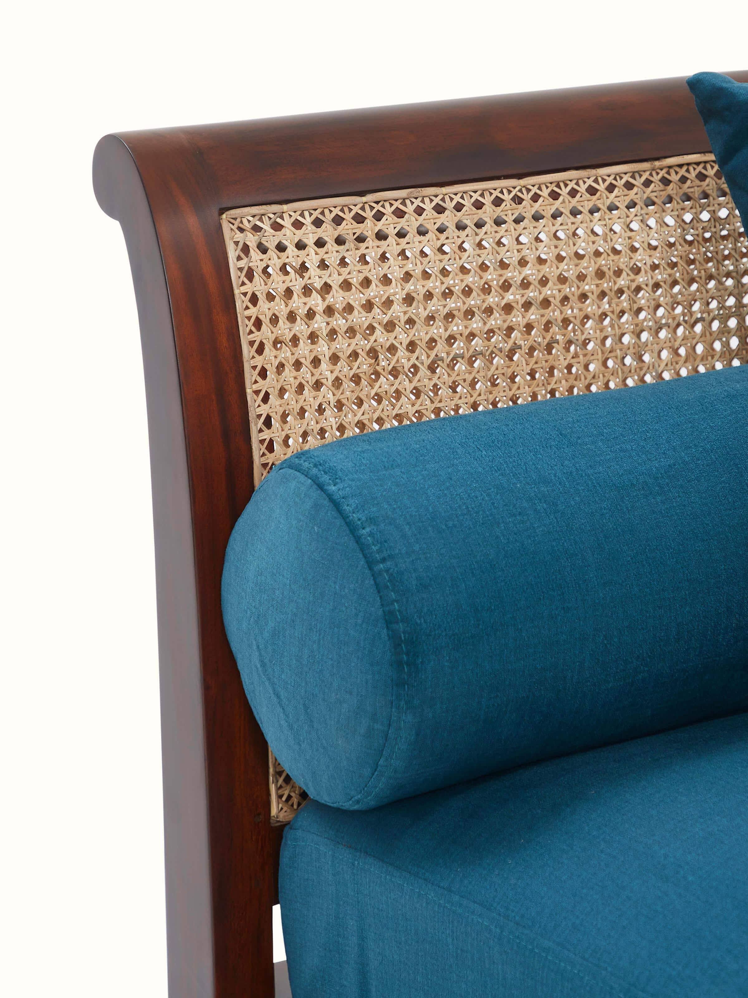 Upholestered Mahogany Wood Daybed