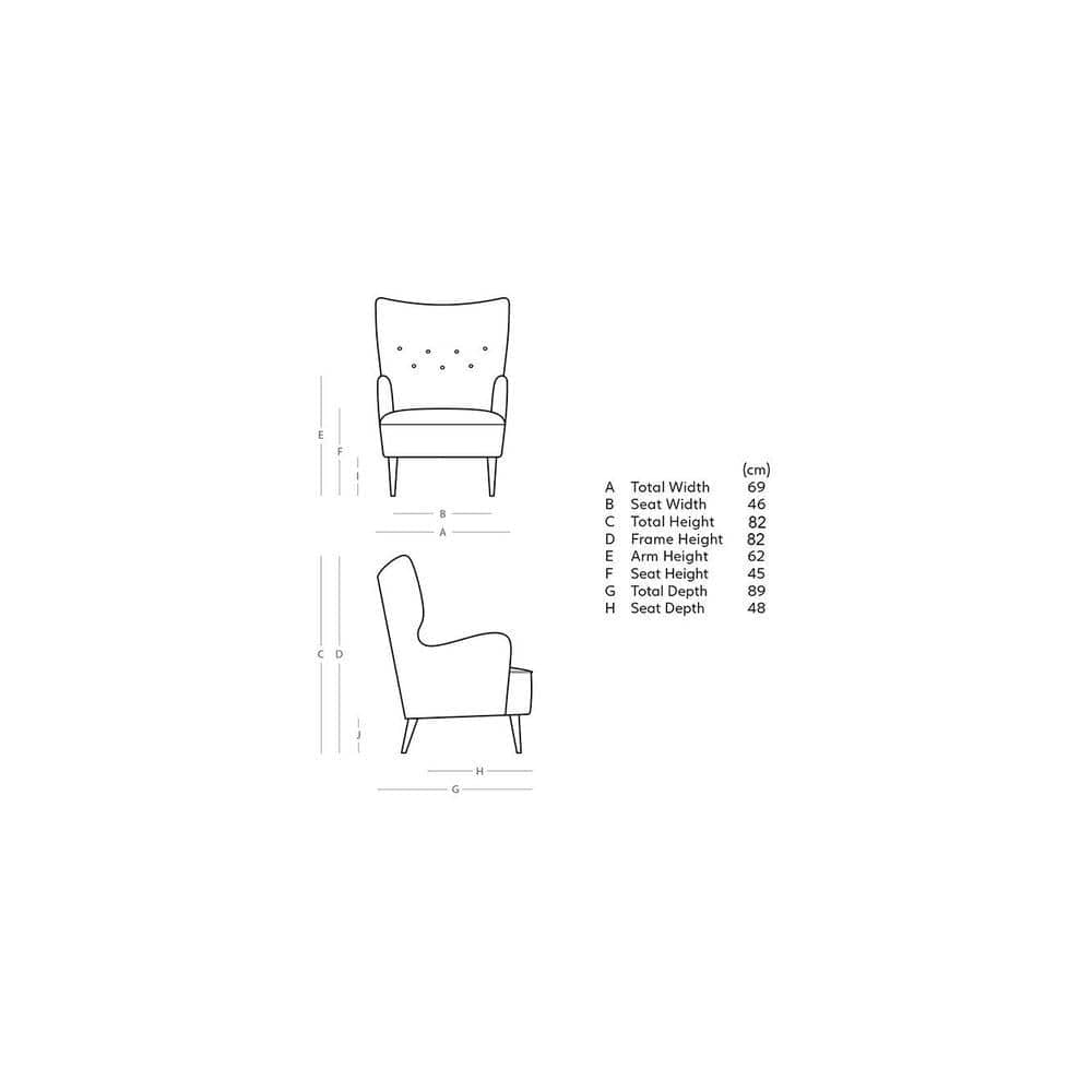 Ludwi Accent chair Velvet in T Blue Color