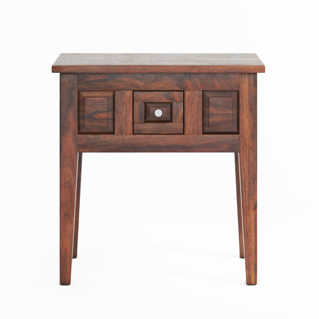 Mko Solid Wood Console Table in Walnut Finish