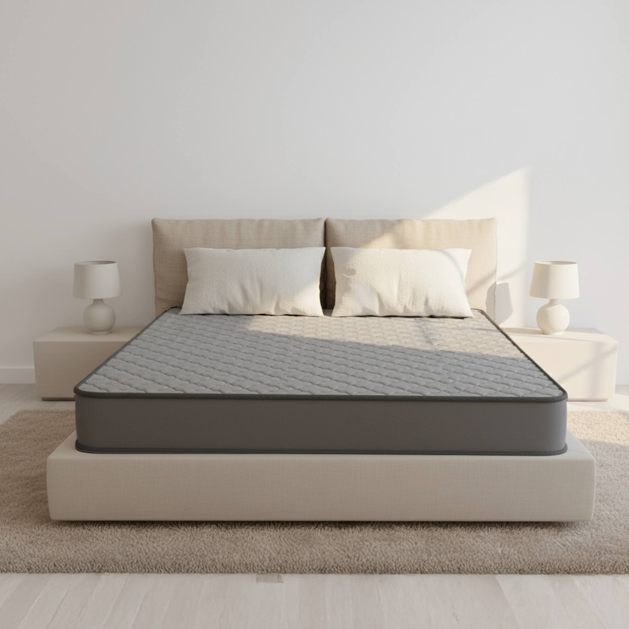 Sleepwell My Mattress Plush High-Resilience (HR) Foam Plush Firm High Density (HD) Foam King Size (Thickness: 6 Inches, Dimensions: 78 X 70 Inches) - Sleepwell