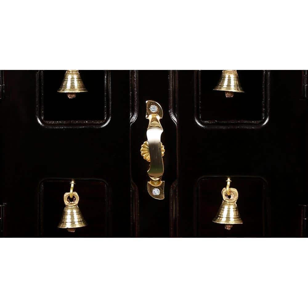 trisha engineered wood prayer unit in mahagony finish