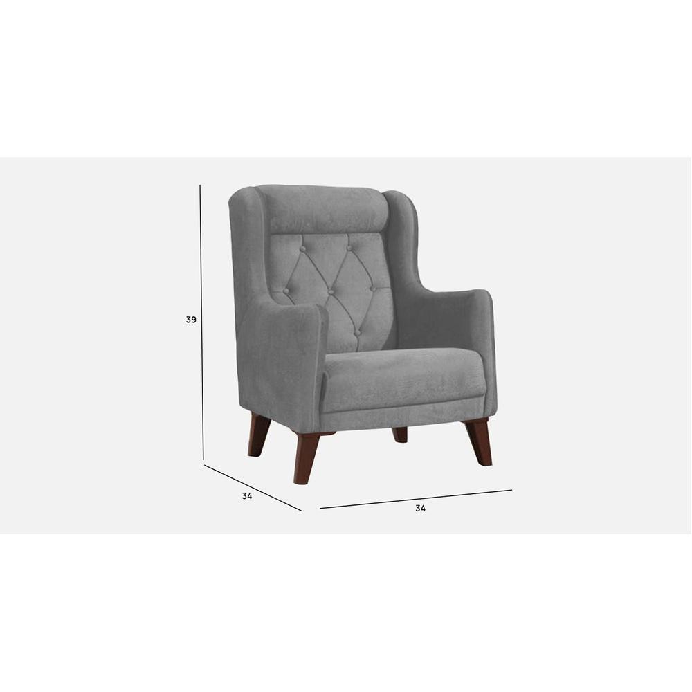 Ruby Accent Chair in Grey Colour