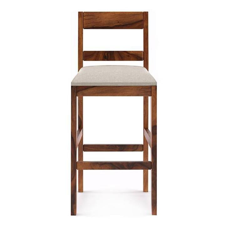 Stinson Solid Wood Bar Stool in Teak Finish